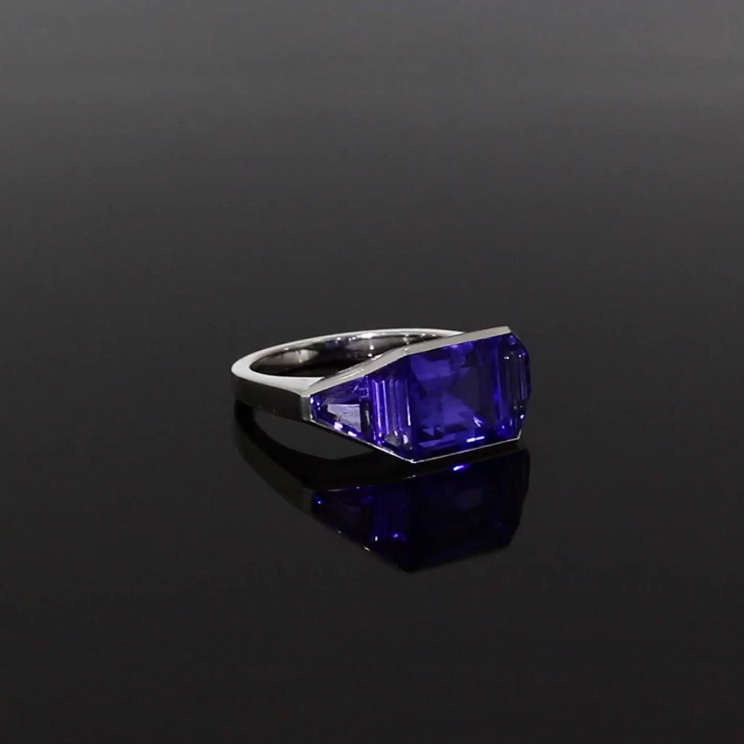 Kingdom Tanzanite Ring 6.30ct in 18ct White Gold