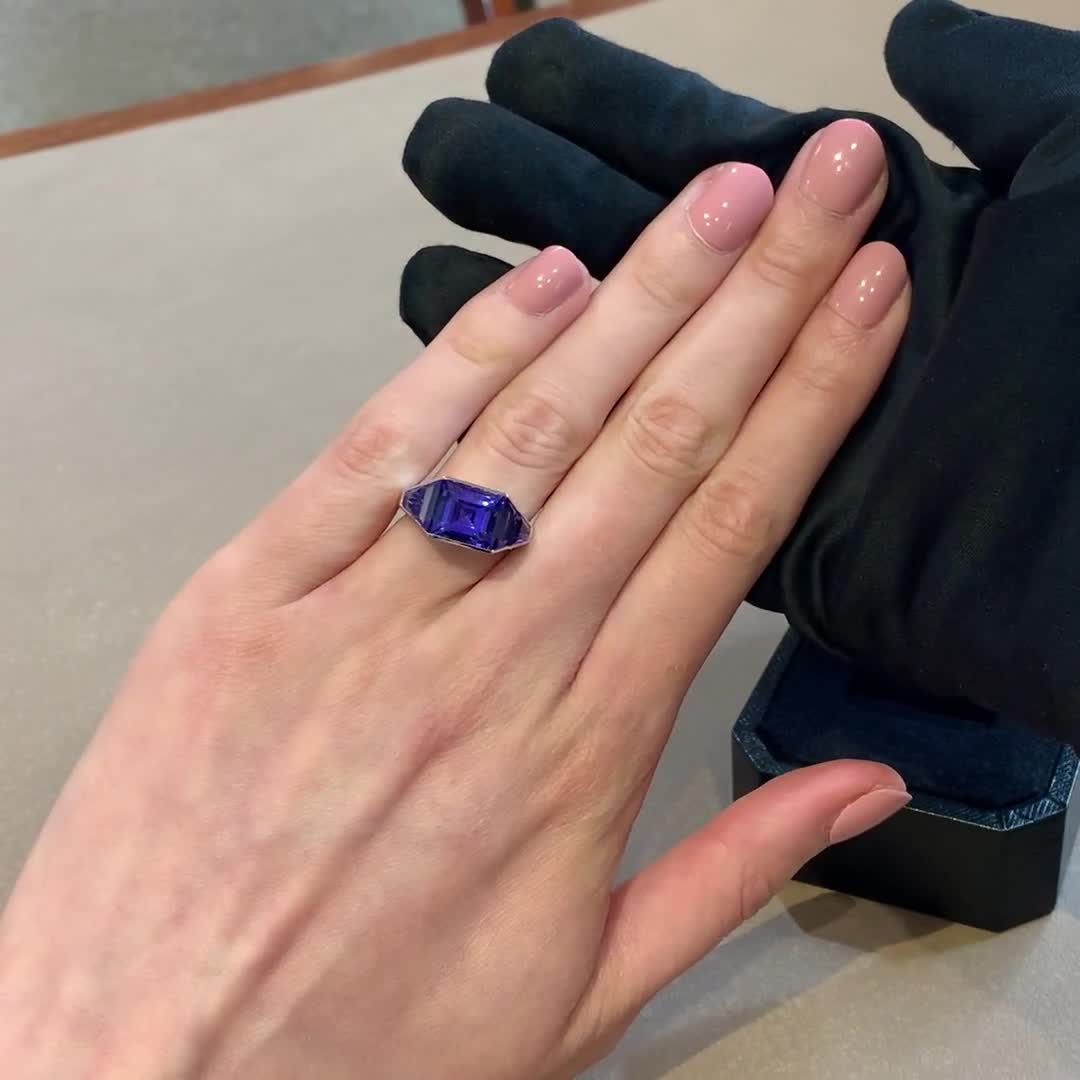 Kingdom Tanzanite Ring 6.30ct in 18ct White Gold