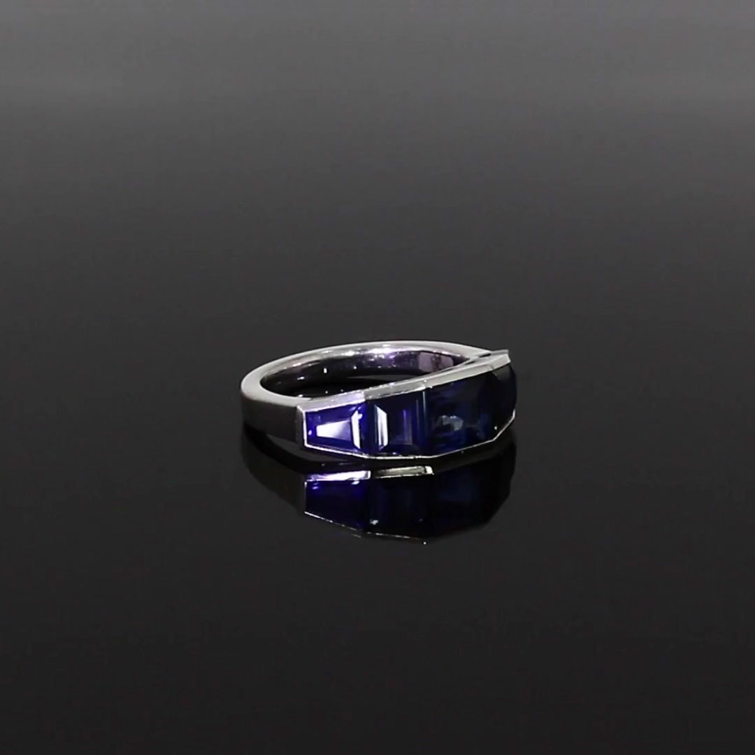 Kingdom Blue Sapphire Ring 10.04ct in 18ct White Gold