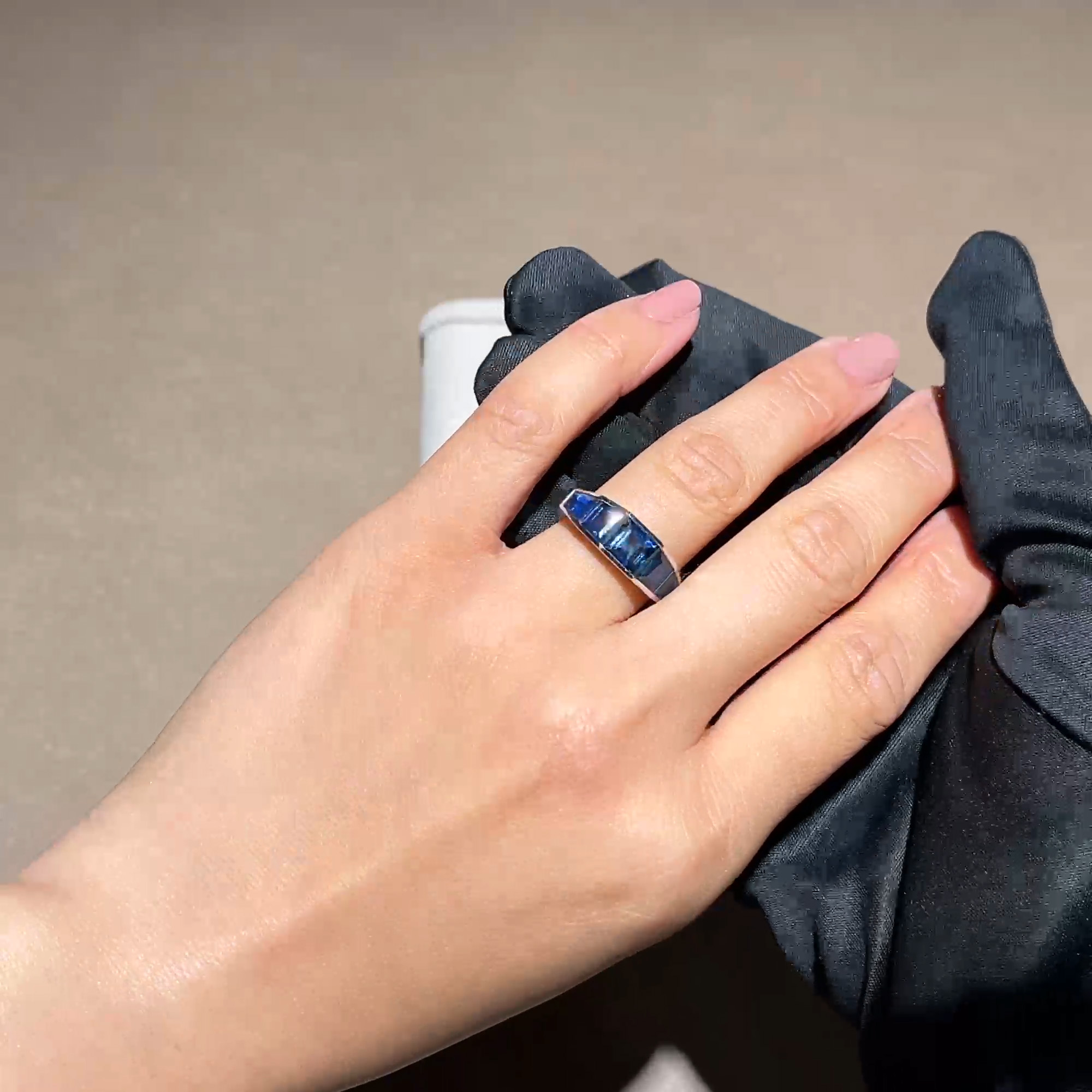 Kingdom Blue Sapphire Ring 10.04ct in 18ct White Gold