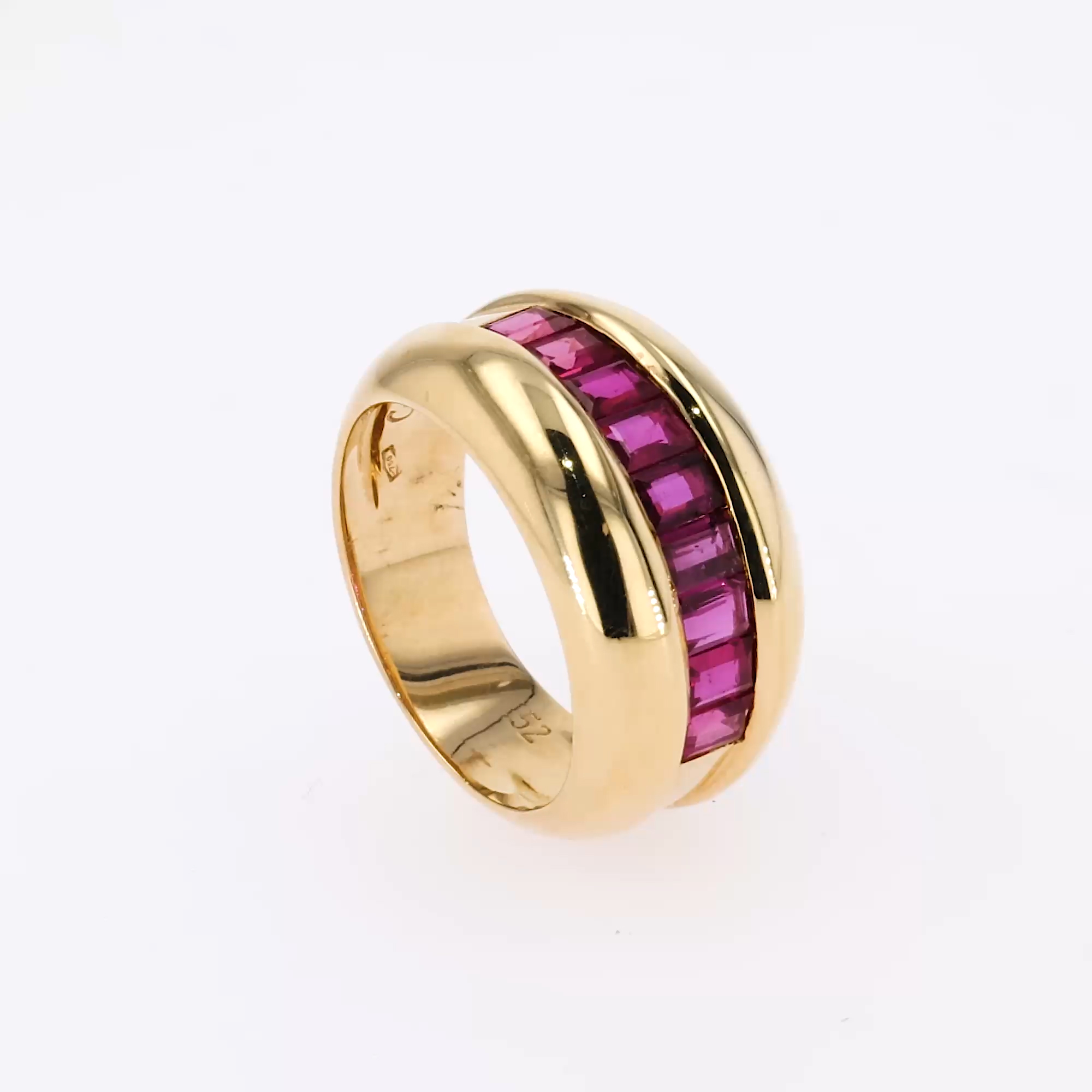 Cartier Ruby Half Eternity Ring in 18ct Yellow Gold