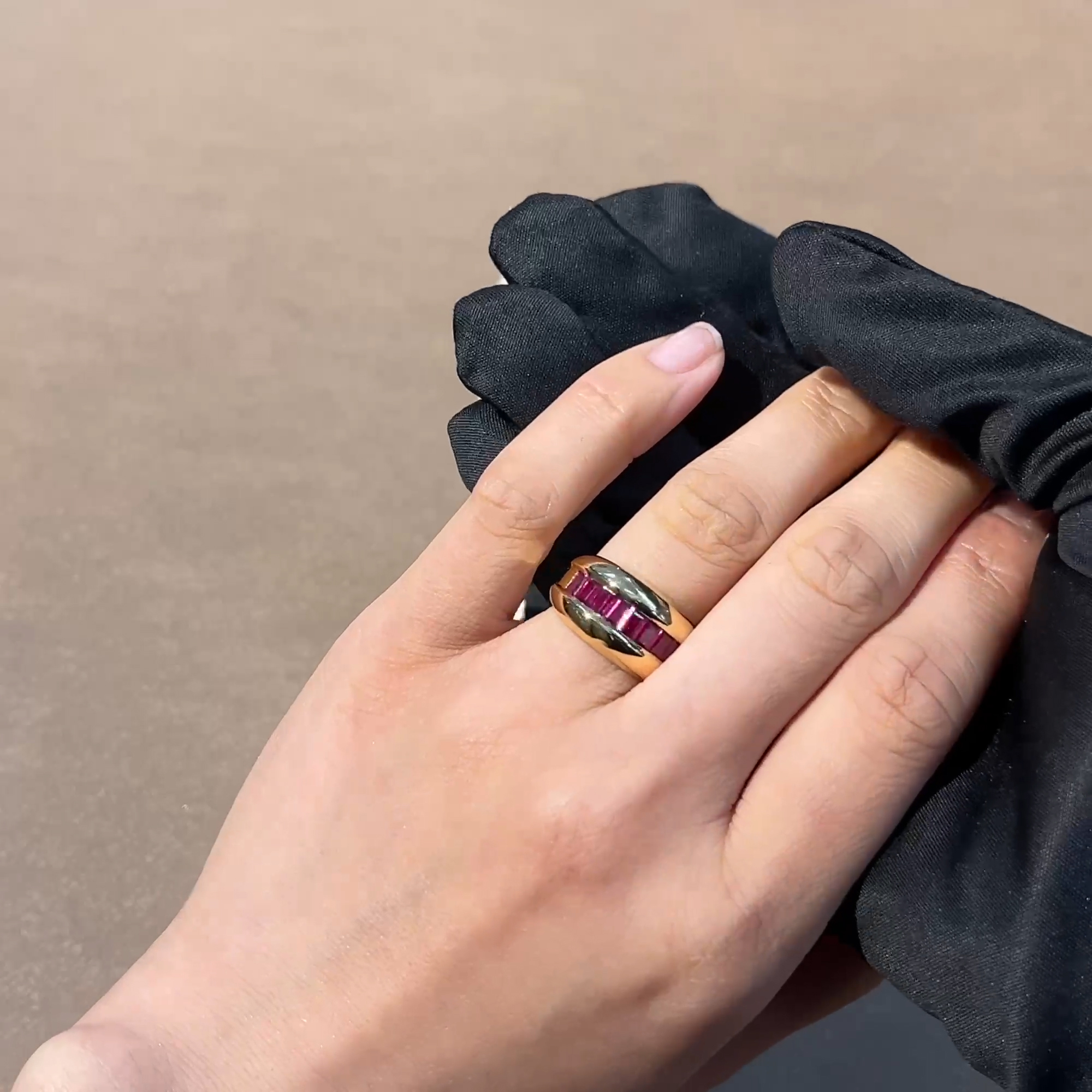 Cartier Ruby Half Eternity Ring in 18ct Yellow Gold