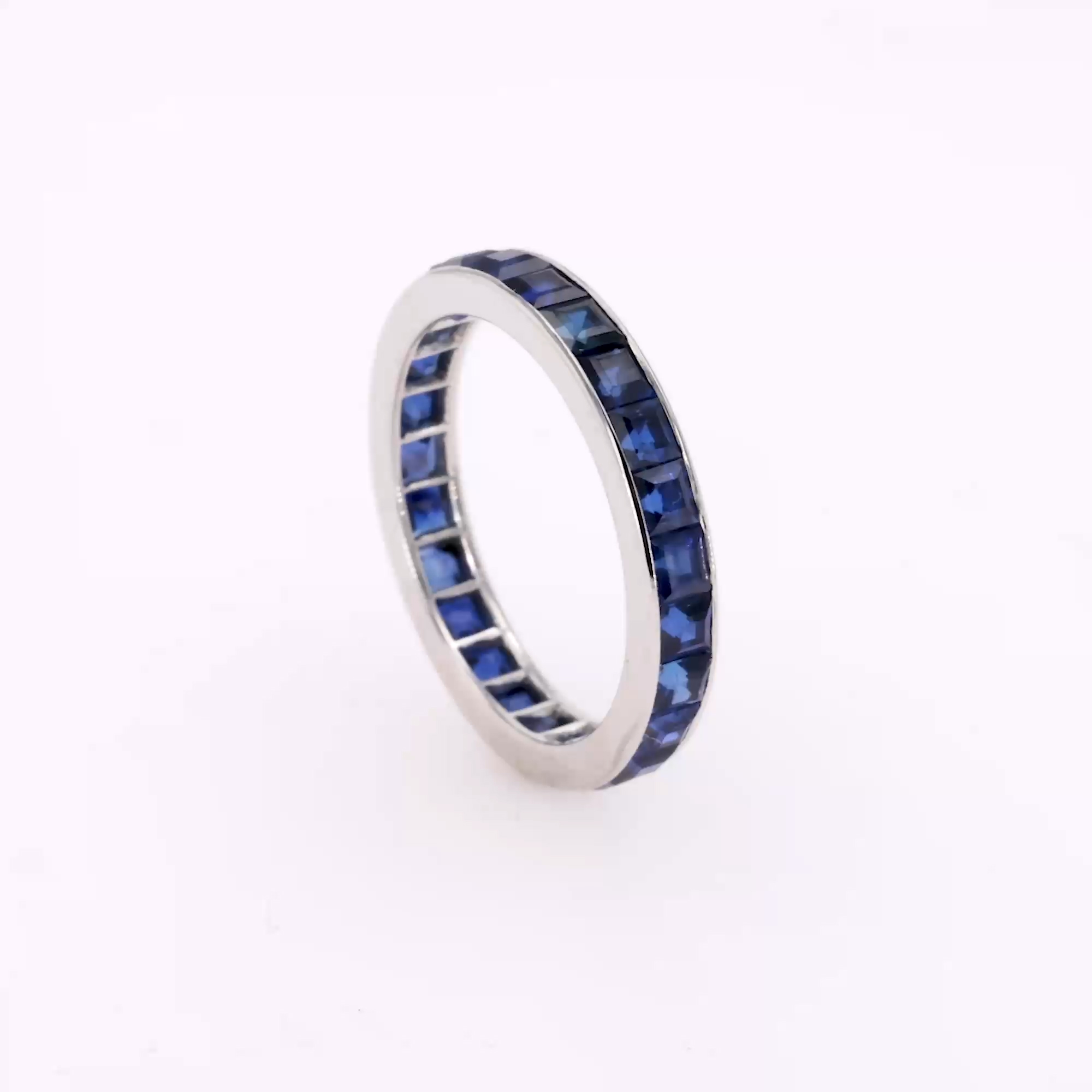 Antique Art Deco 2.75ct Sapphire Full Eternity Ring in