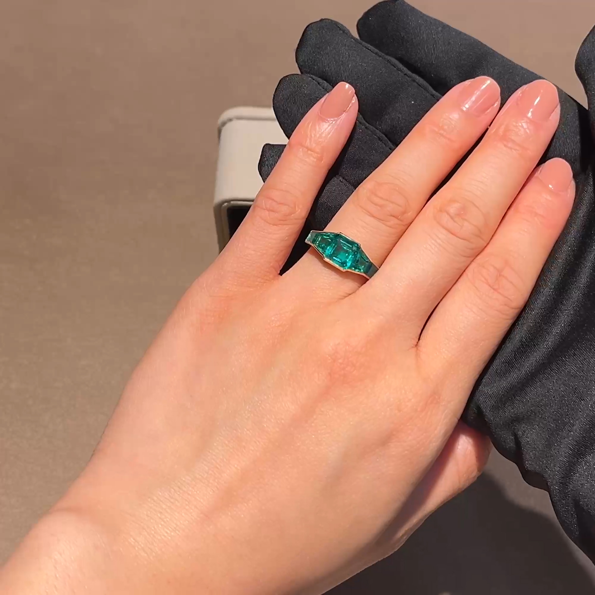 Kingdom 1.65ct Colombian Emerald Five Stone Ring in 18ct Yellow Gold