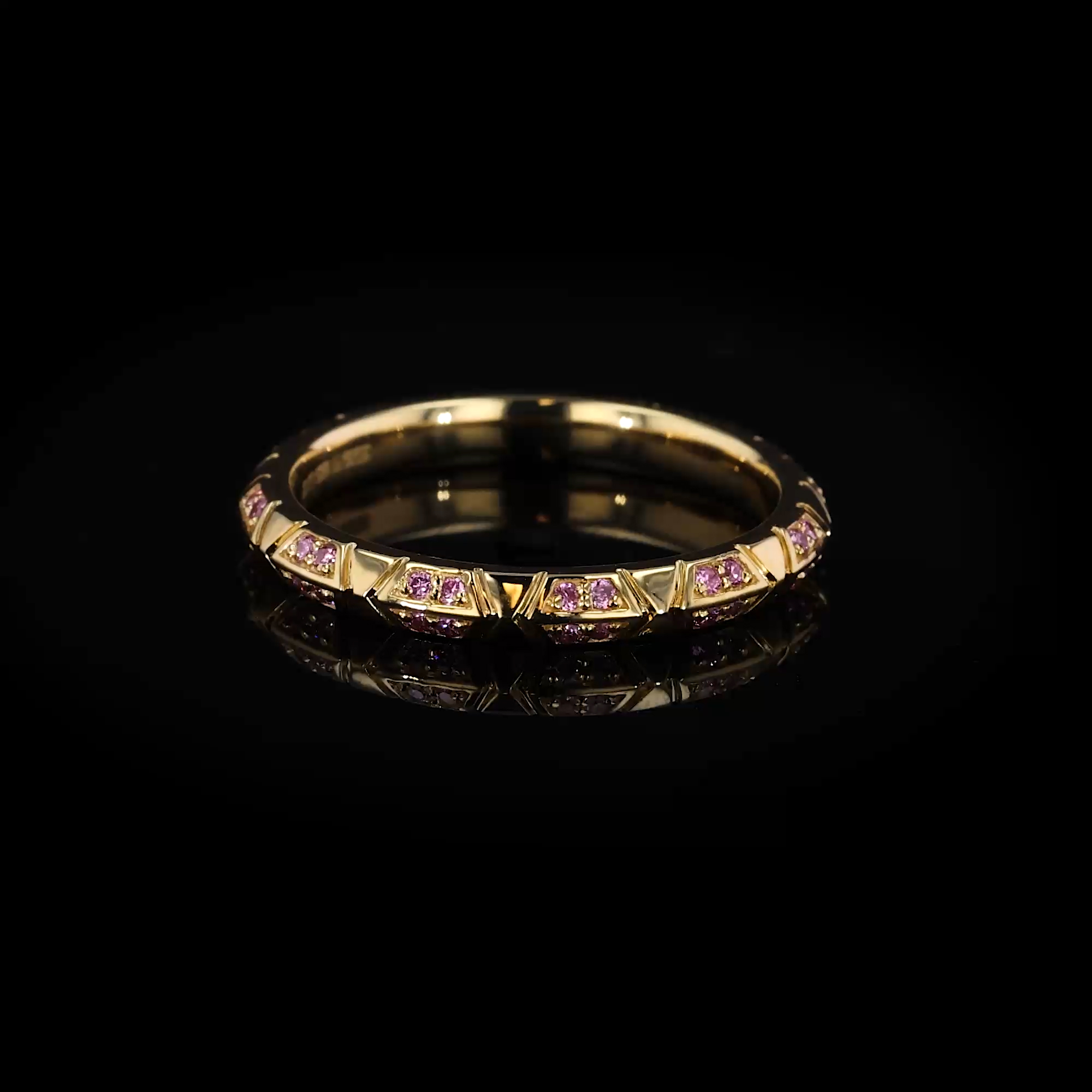 Origins Pink Diamond Ring in 18ct Yellow Gold