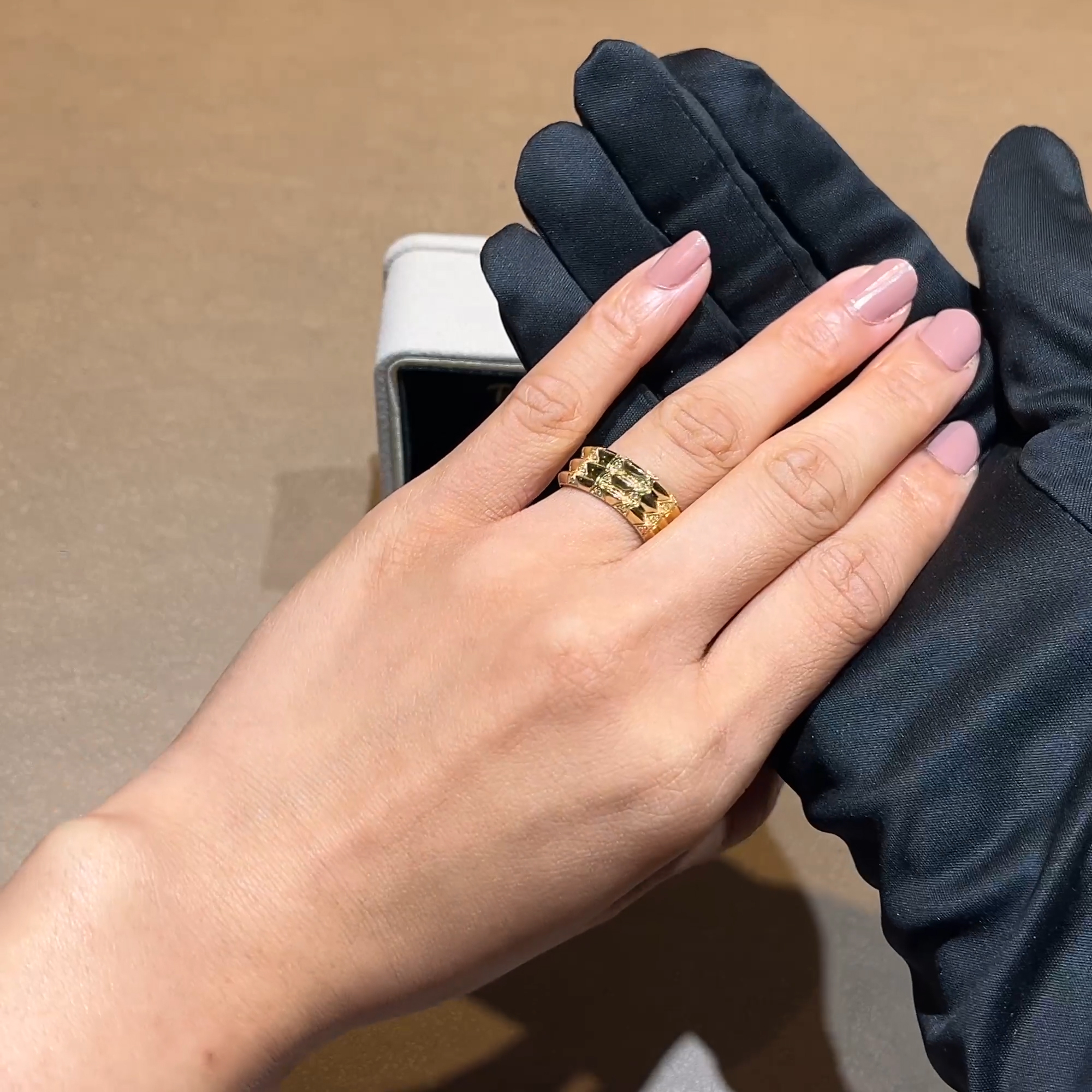 Origins 0.26ct Diamond Set Three Row Ring in 18ct Yellow Gold