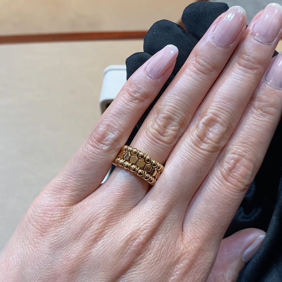 Bohemia Expandable Three Row Ring in 18ct Yellow Gold