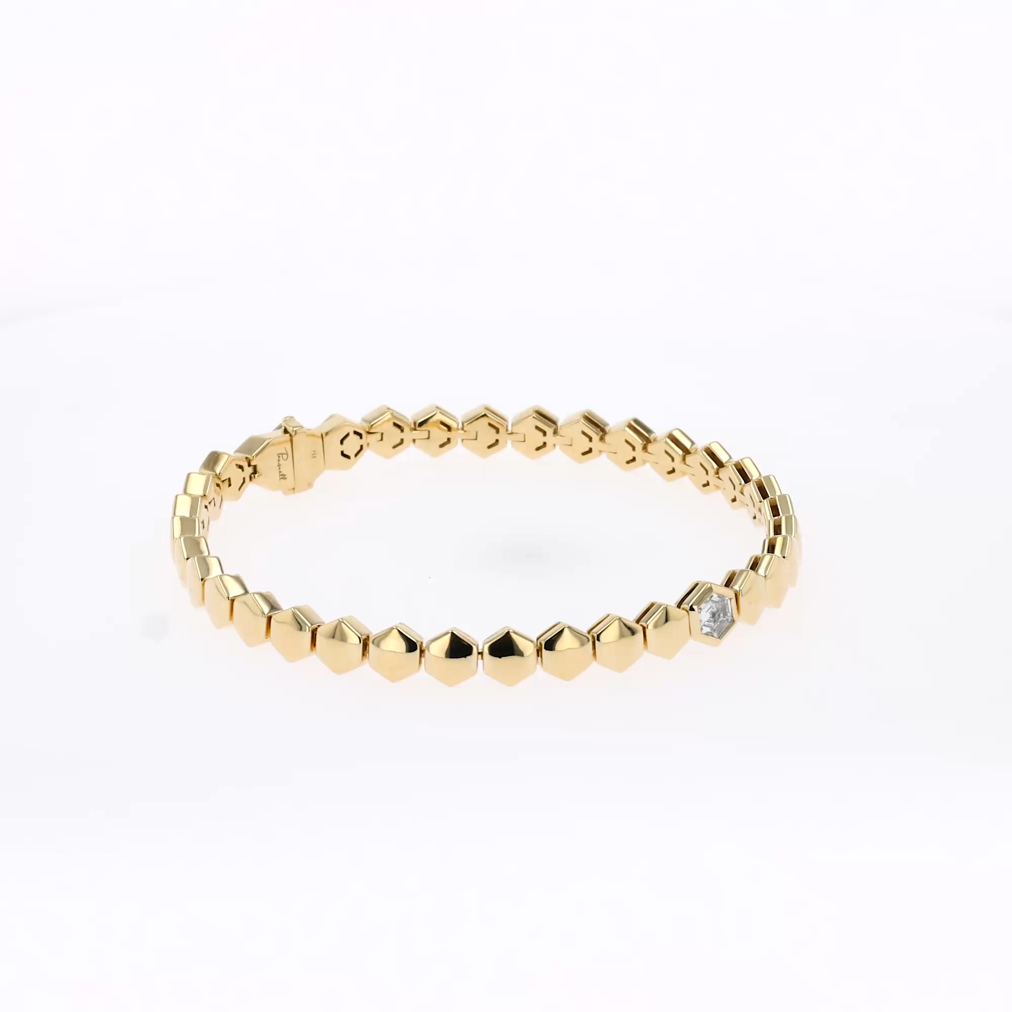 Honeycomb 0.33ct Diamond Bracelet in 18ct Yellow Gold