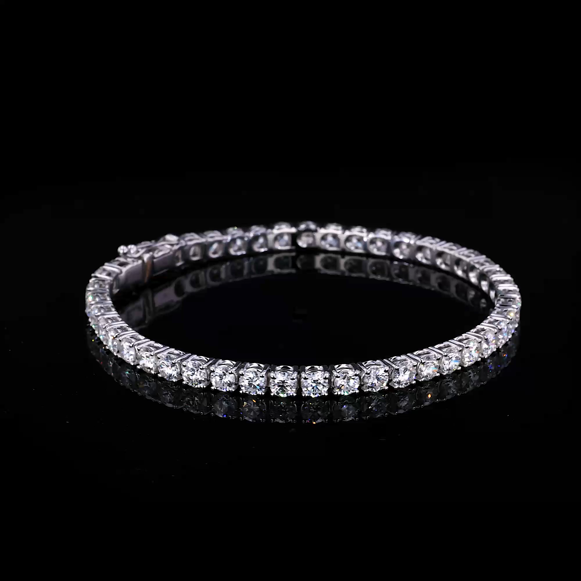 Brilliant Cut 9.19ct Diamond Line Bracelet in 18ct White Gold