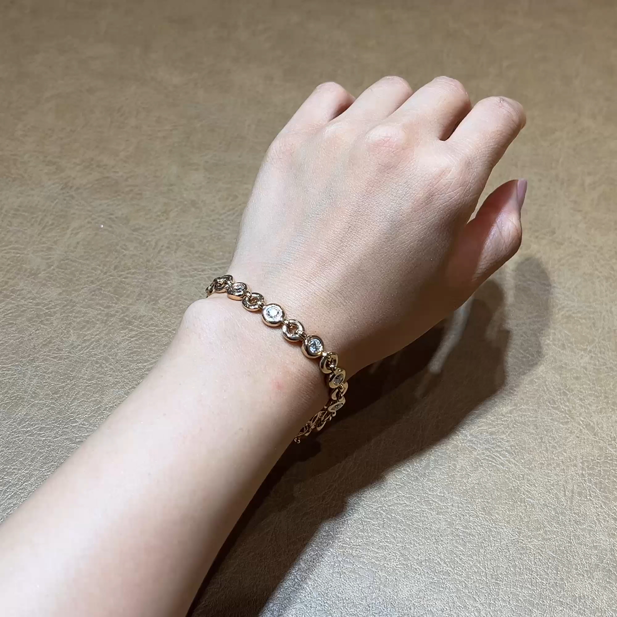 RockChain Eleven Stone Diamond Bracelet 3.02ct in 18ct Rose Gold