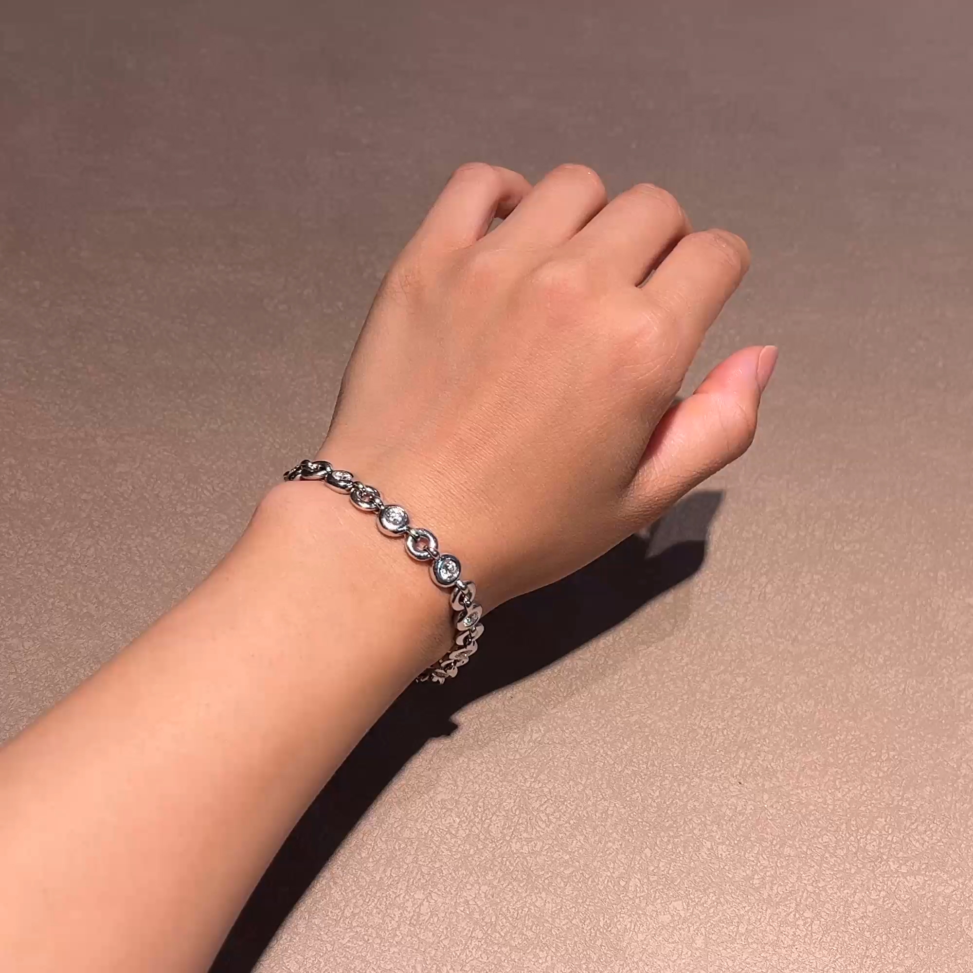 RockChain Eleven Stone Diamond Bracelet 3.00ct in 18ct White Gold