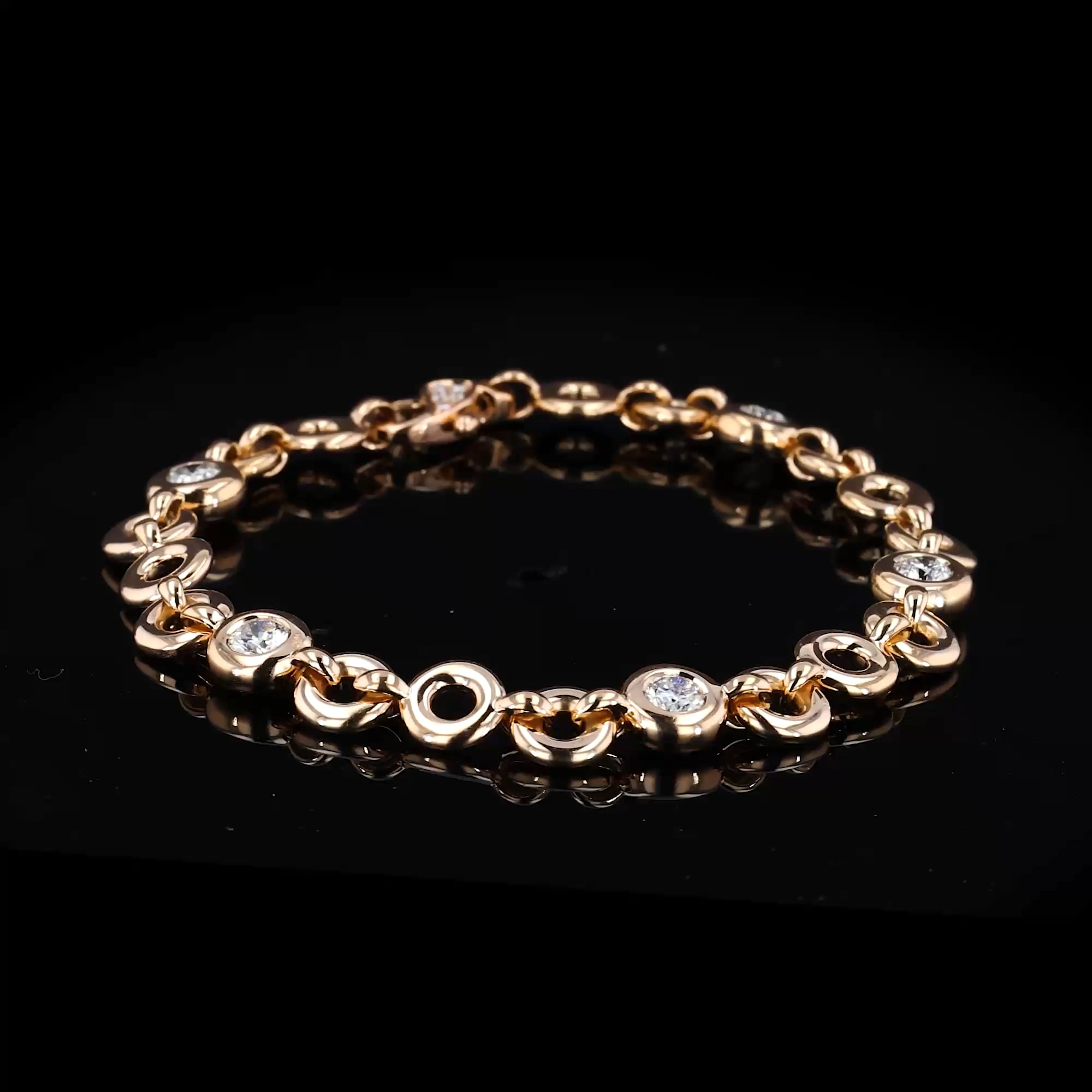 RockChain Five Stone Diamond Bracelet 1.50ct in 18ct Rose Gold
