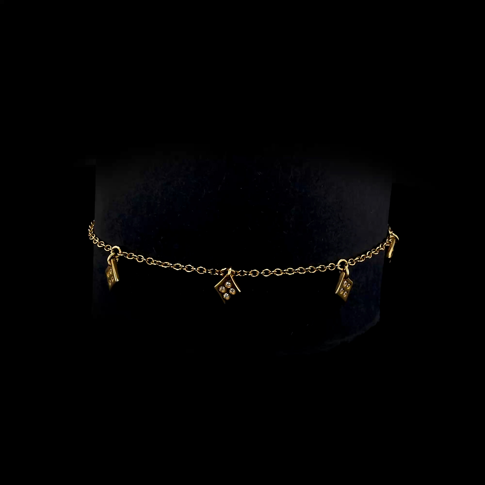 Brilliant Cut 0.10ct Diamond LadyLuck Diamond Bracelet in 18ct Yellow Gold
