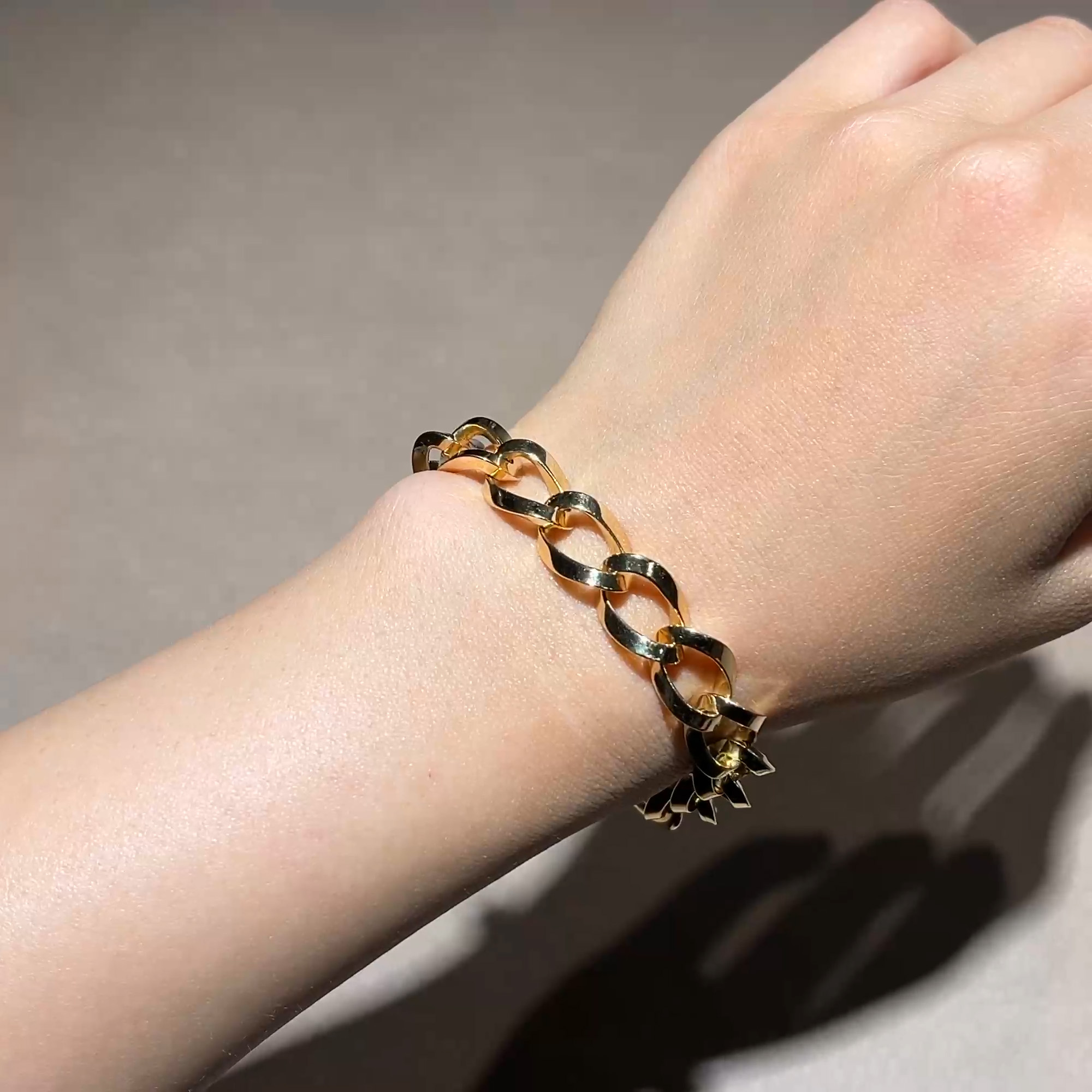 Open Link Gold Chain Bracelet in 18ct Yellow Gold