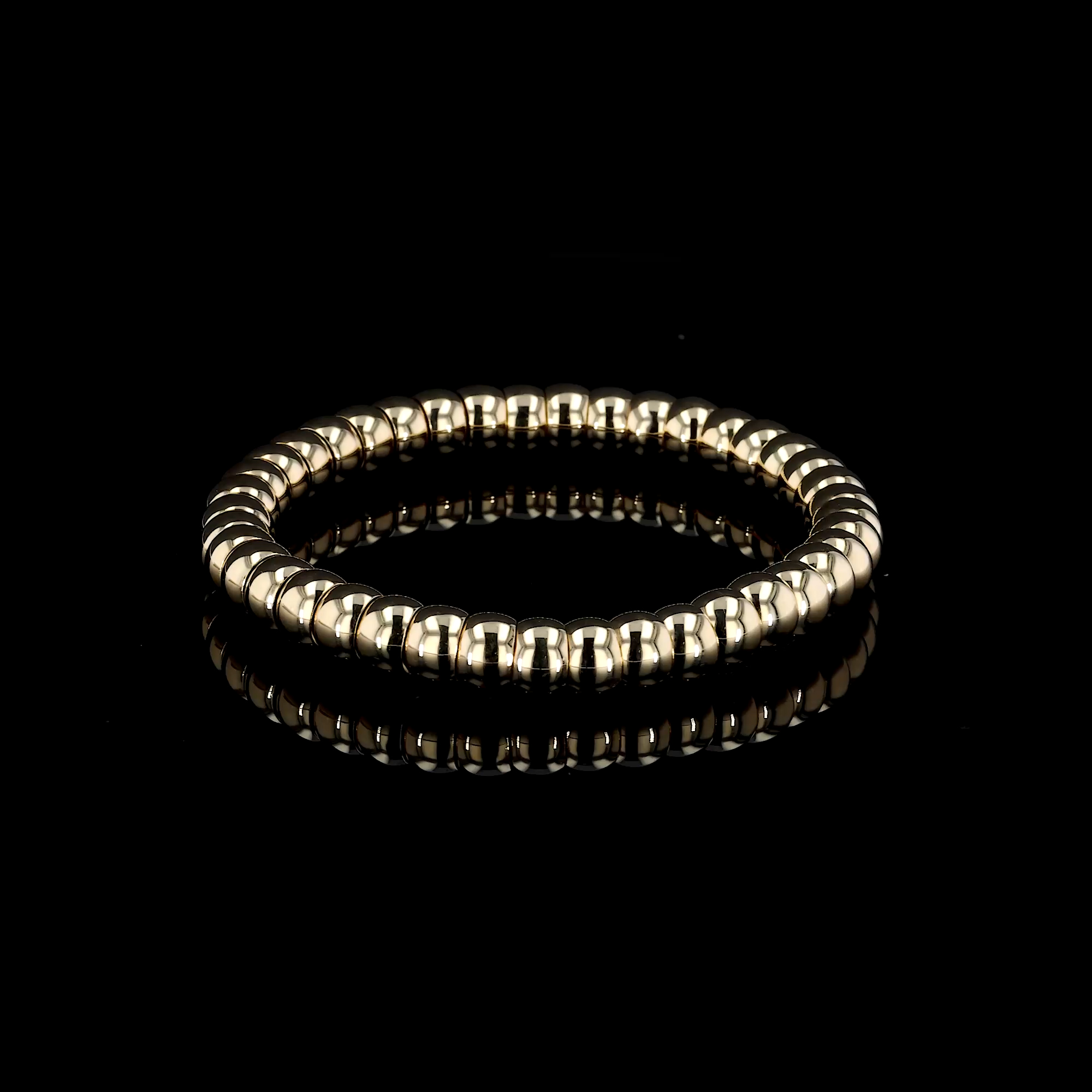 Expandable 17cm Bead Bracelet in 18ct Yellow Gold