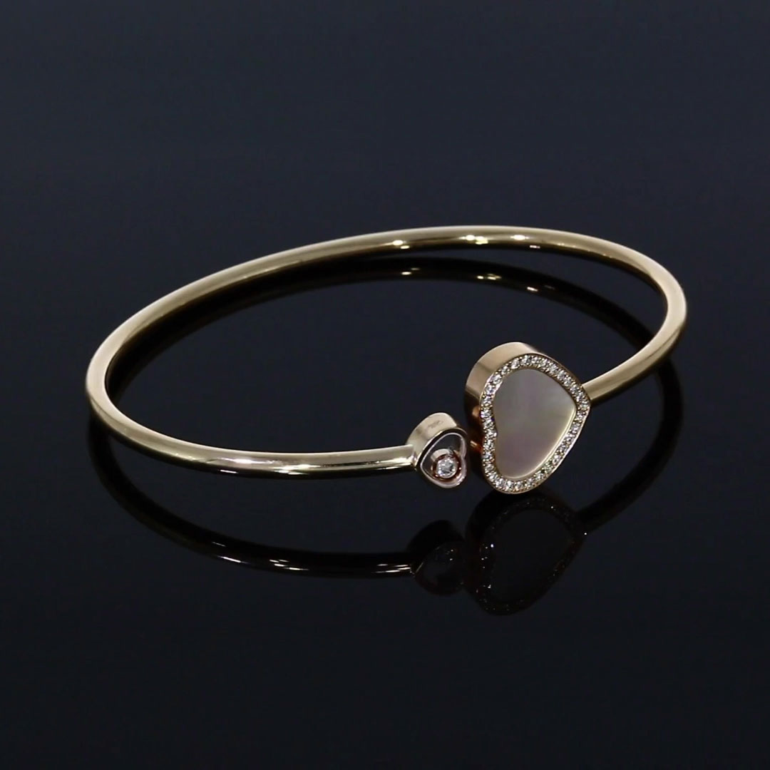 Chopard Happy Hearts Bangle 0.05ct in 18ct Rose Gold