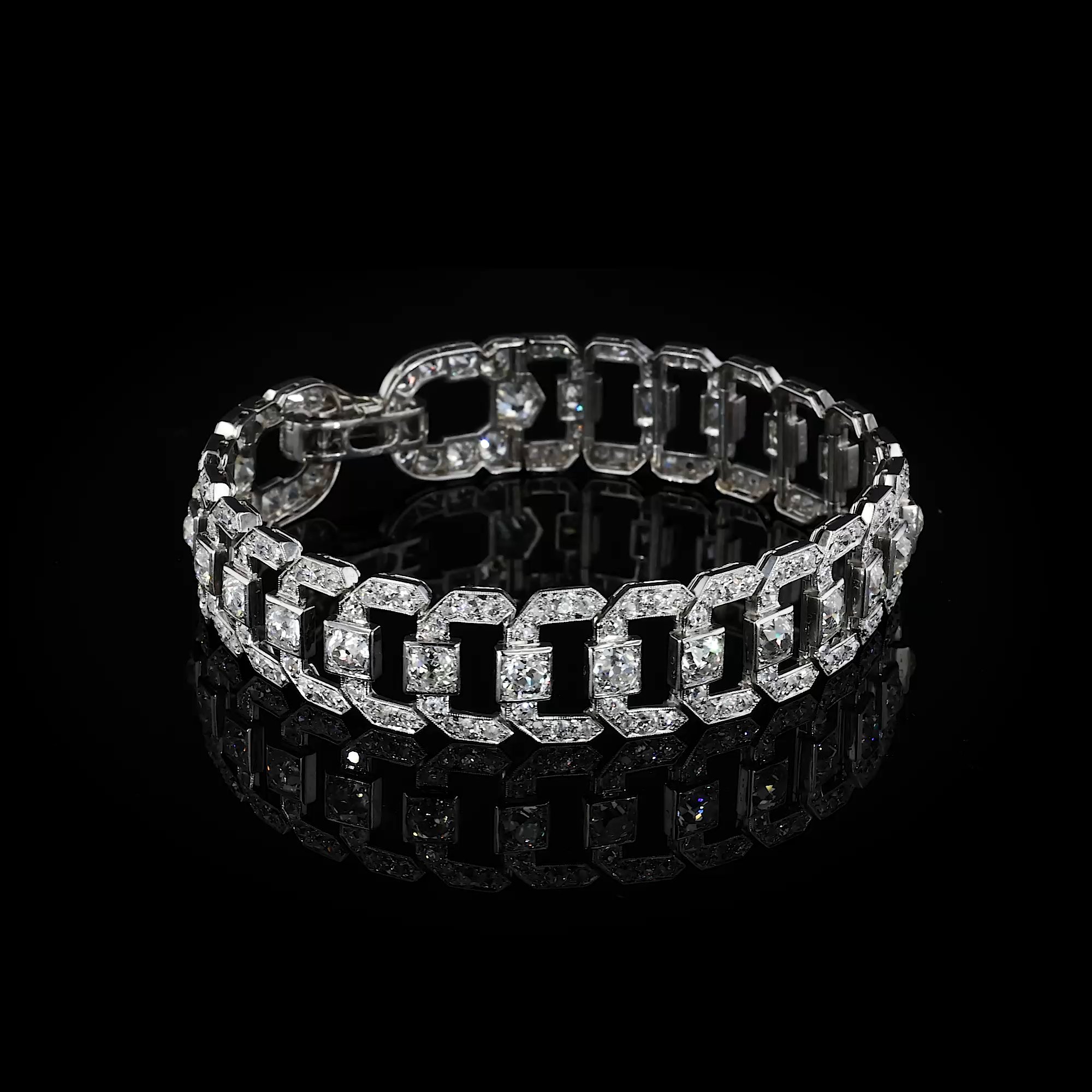 Cartier Art Deco Diamond Bracelet 12.17ct in Platinum