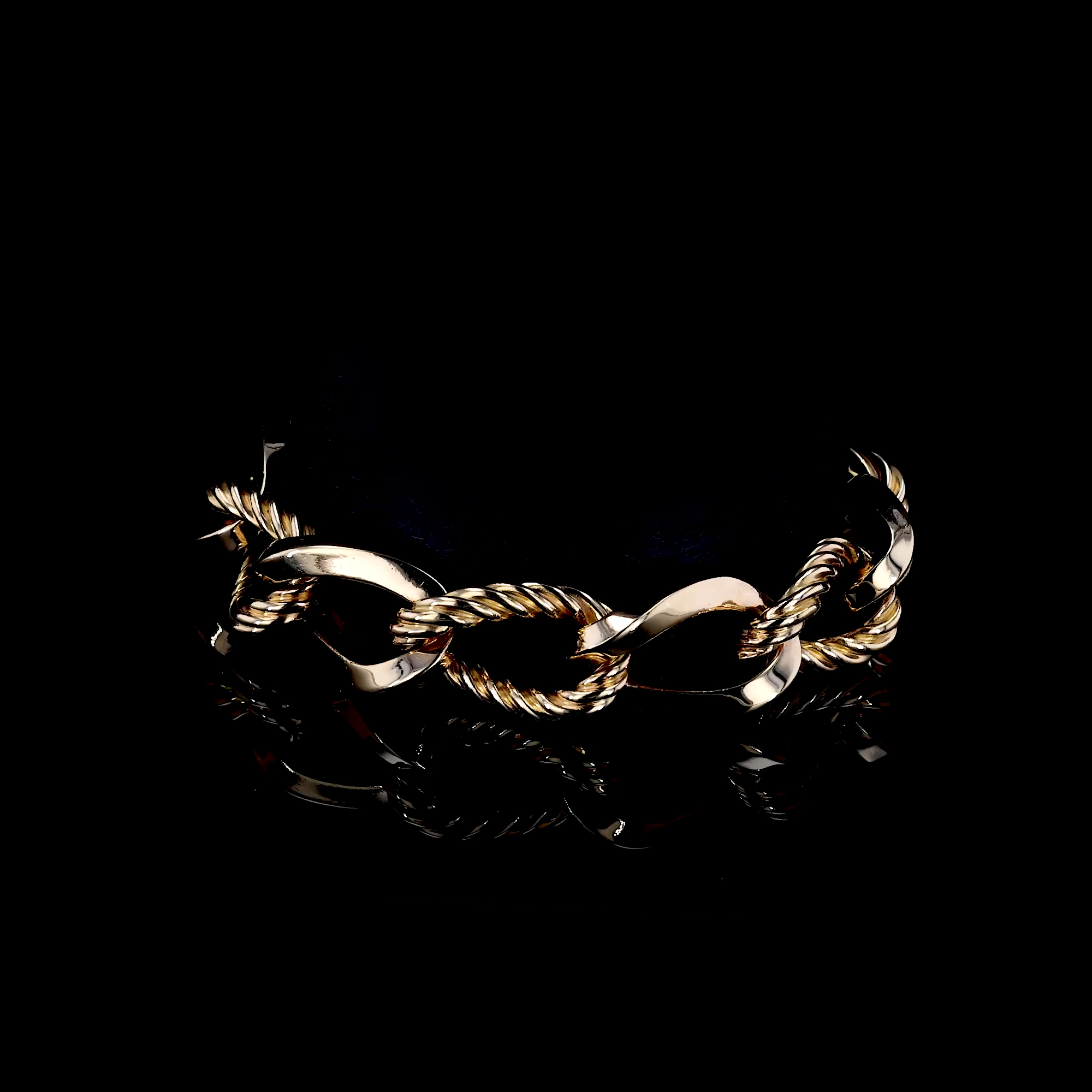 Retro Boucheron Chain Link Bracelet in 18ct Yellow Gold