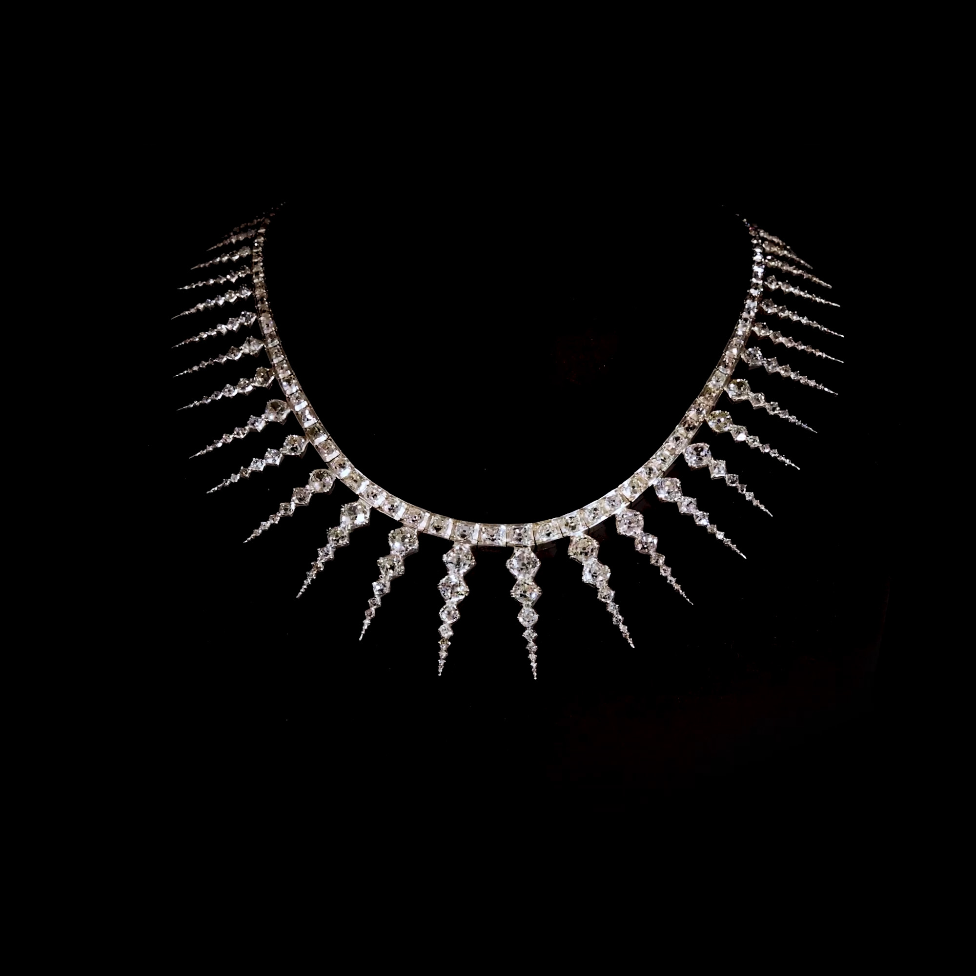 Victorian Convertible Old Cut 45.00ct Diamond Coronet in Silver & 18ct Yellow Gold