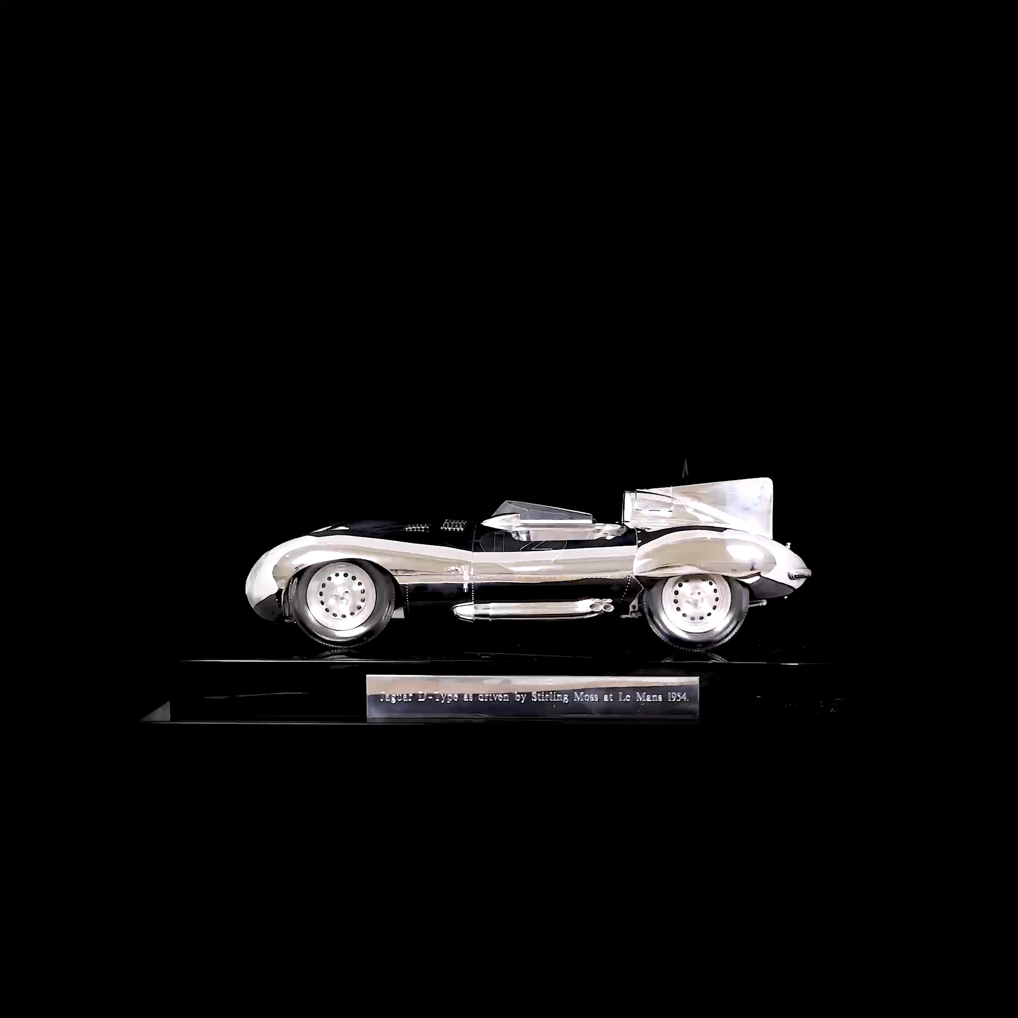 Sterling Silver D-Type Jaguar Car 