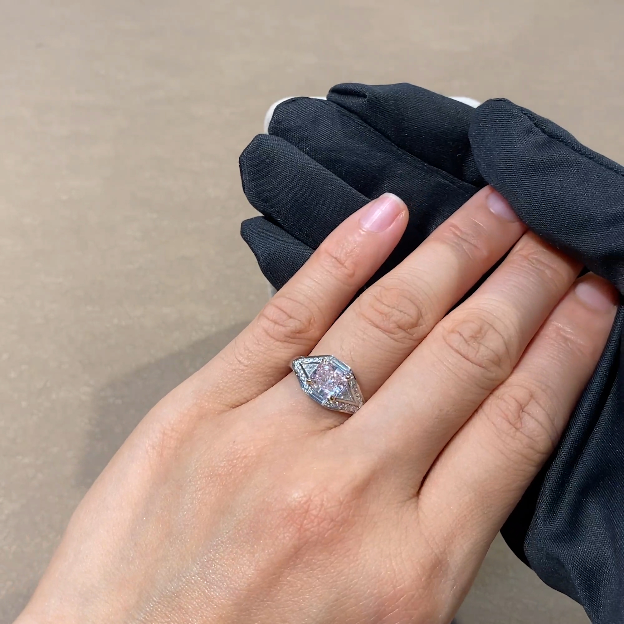 Masterpiece Astoria 1.28ct Fancy Orangy-Pink Diamond Ring in 18ct Rose Gold and Platinum