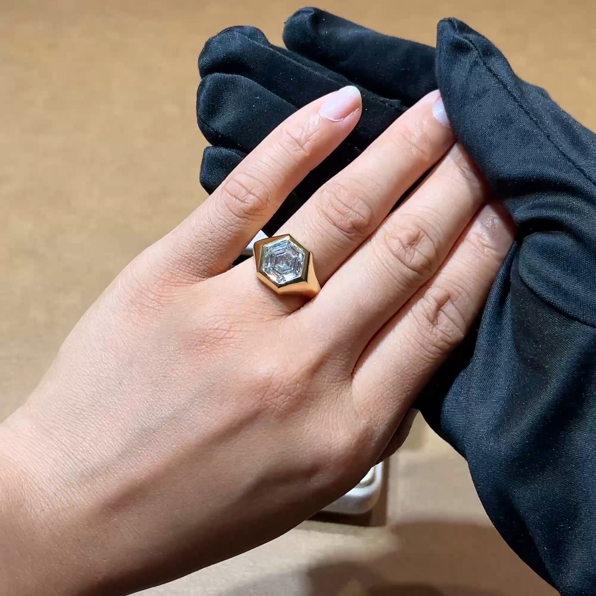 Masterpiece Honeycomb 3.75ct Diamond Ring in 18ct Yellow Gold 