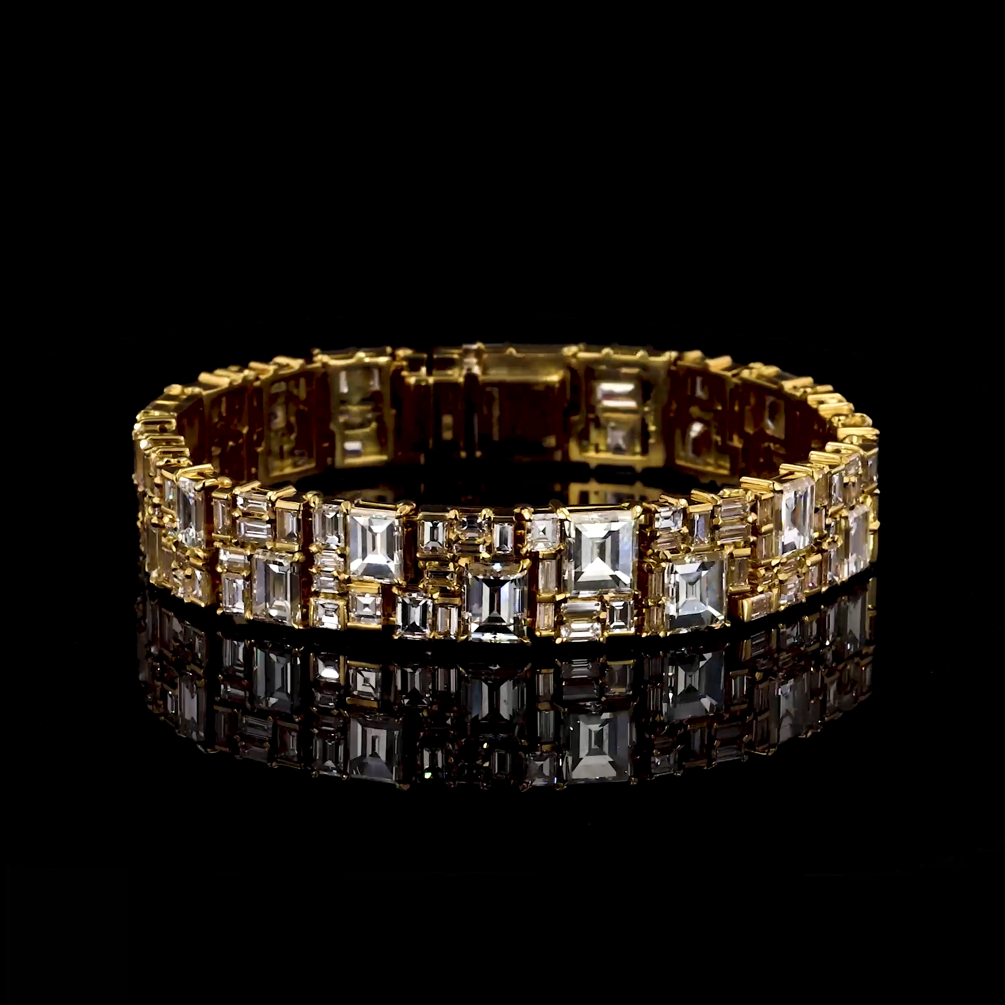 Masterpiece Mosaic 31.33ct Diamond Bracelet in 18ct Yellow Gold