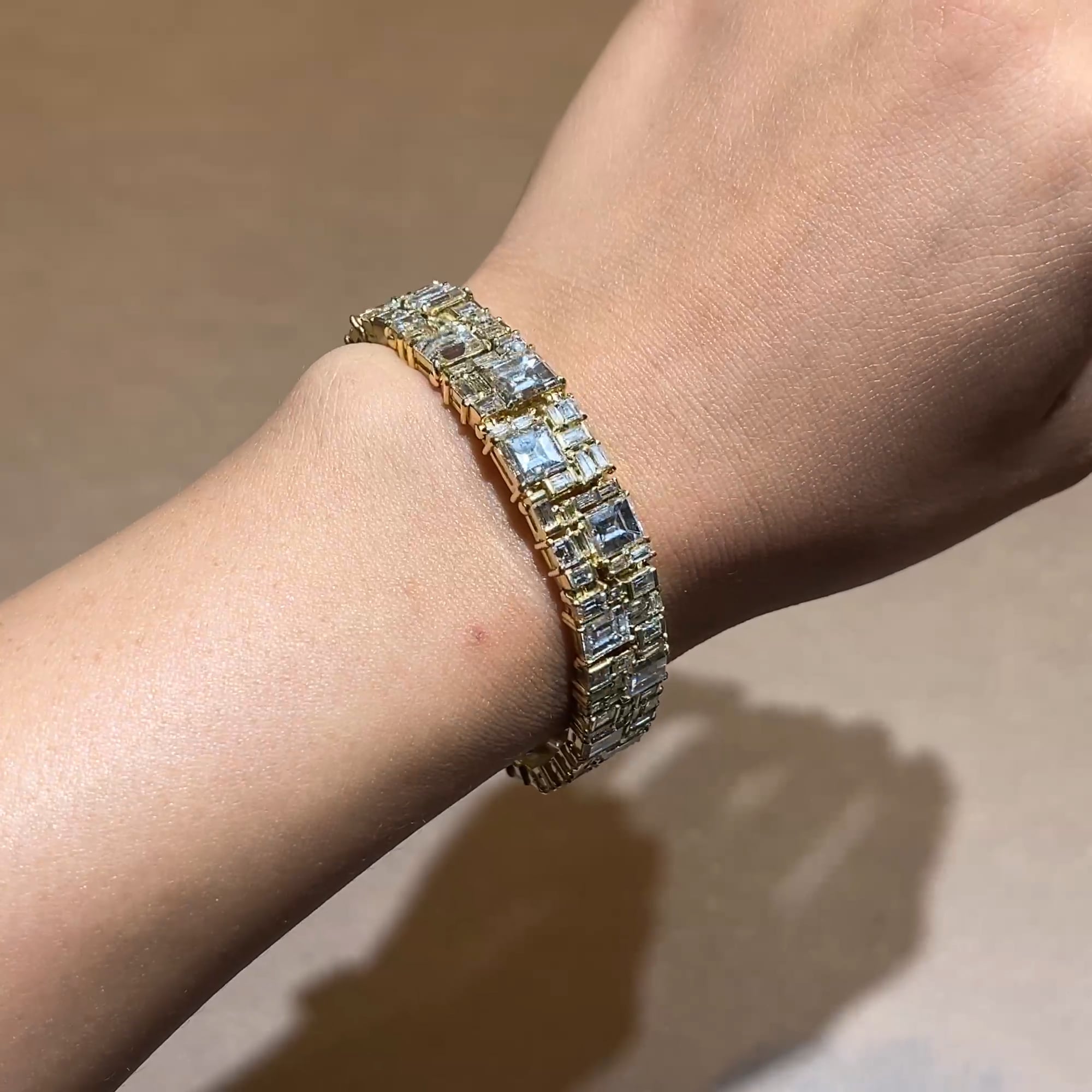 Masterpiece Mosaic 31.33ct Diamond Bracelet in 18ct Yellow Gold