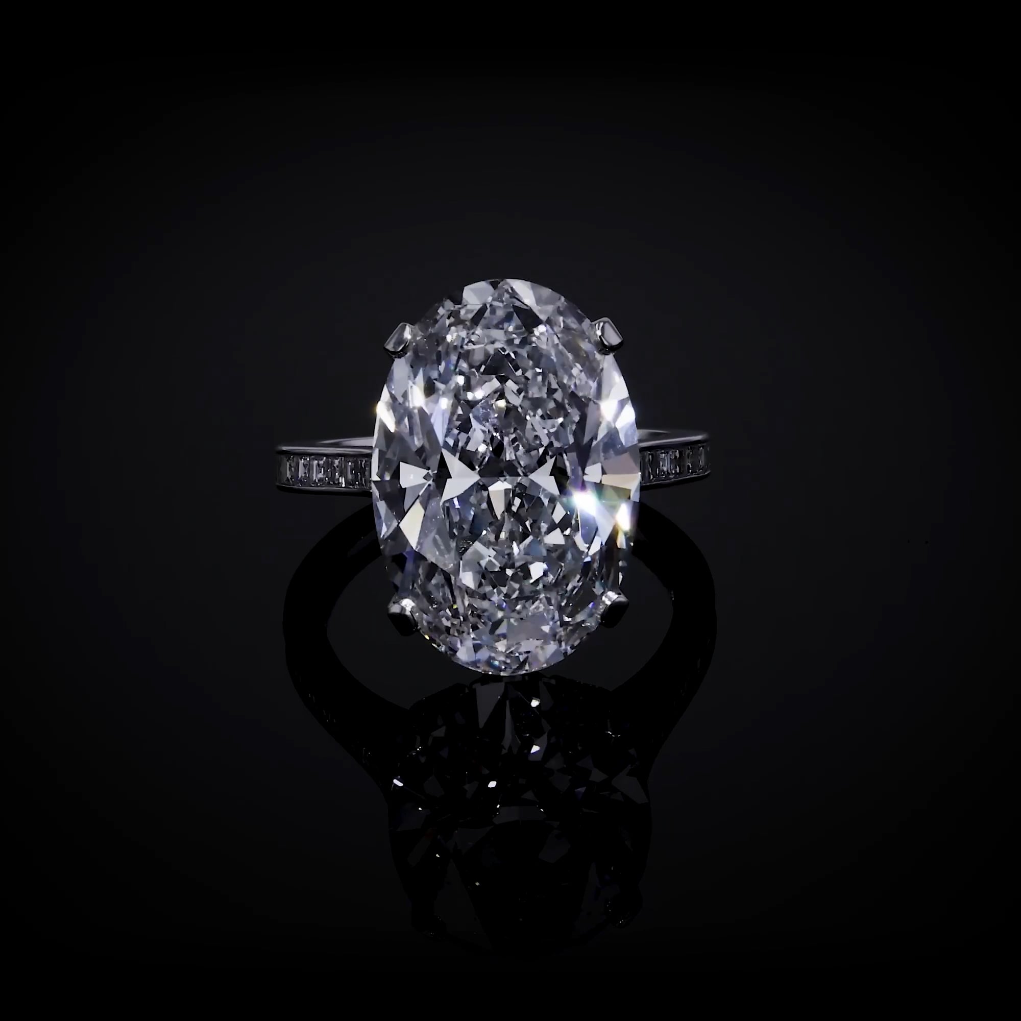 Masterpiece Oval Cut 10.32ct Type IIA Diamond Ring in Platinum