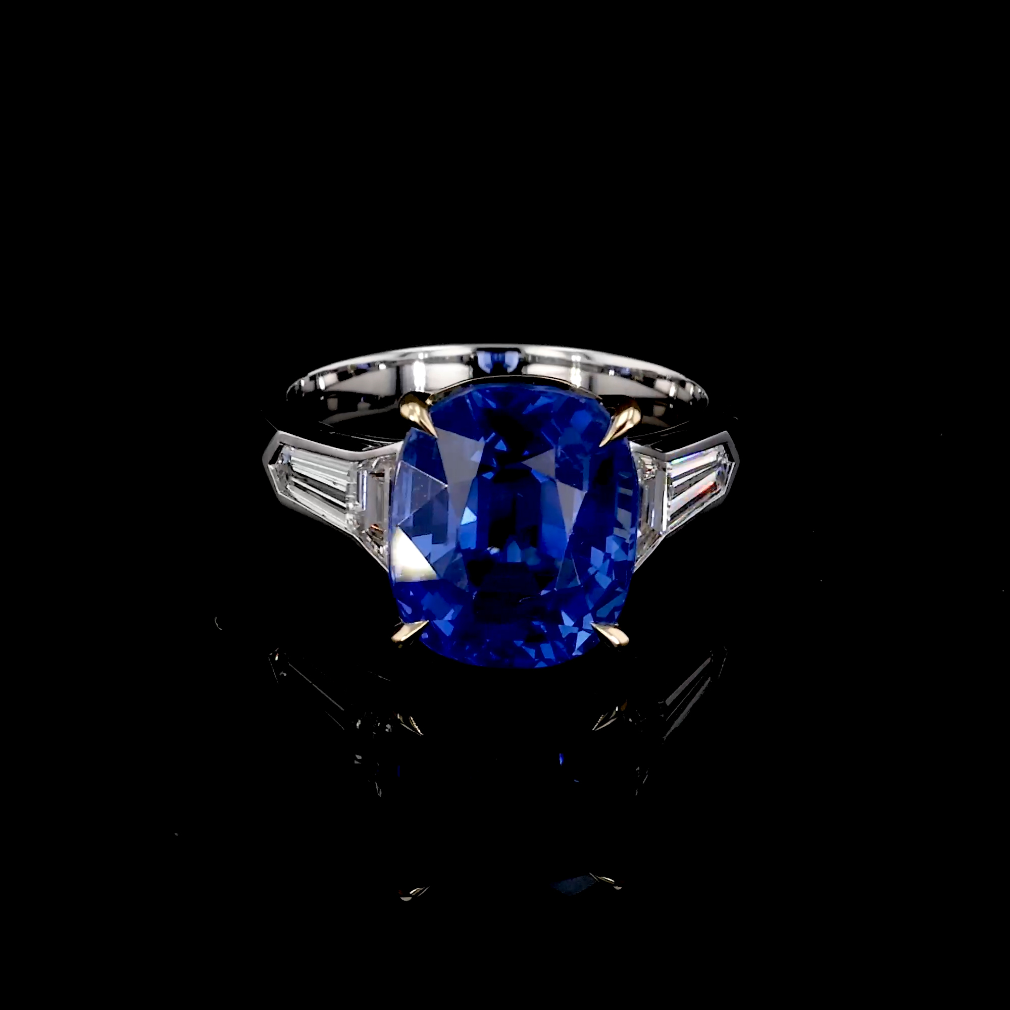 Masterpiece Cushion Cut 8.00ct Kashmir Sapphire and Diamond Ring in Platinum