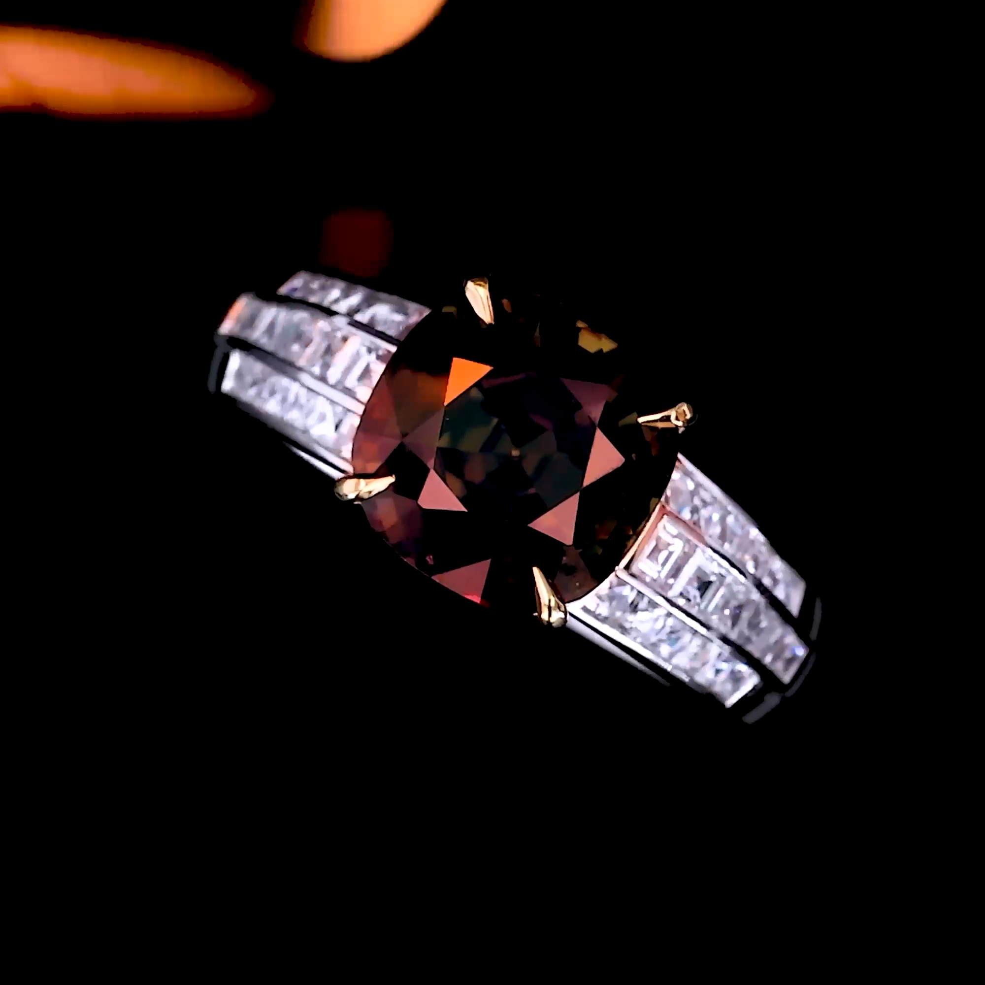 Masterpiece 4.24ct Cushion Cut Sri Lankan Alexandrite and Diamond Ring in Platinum and 18ct Yellow Gold