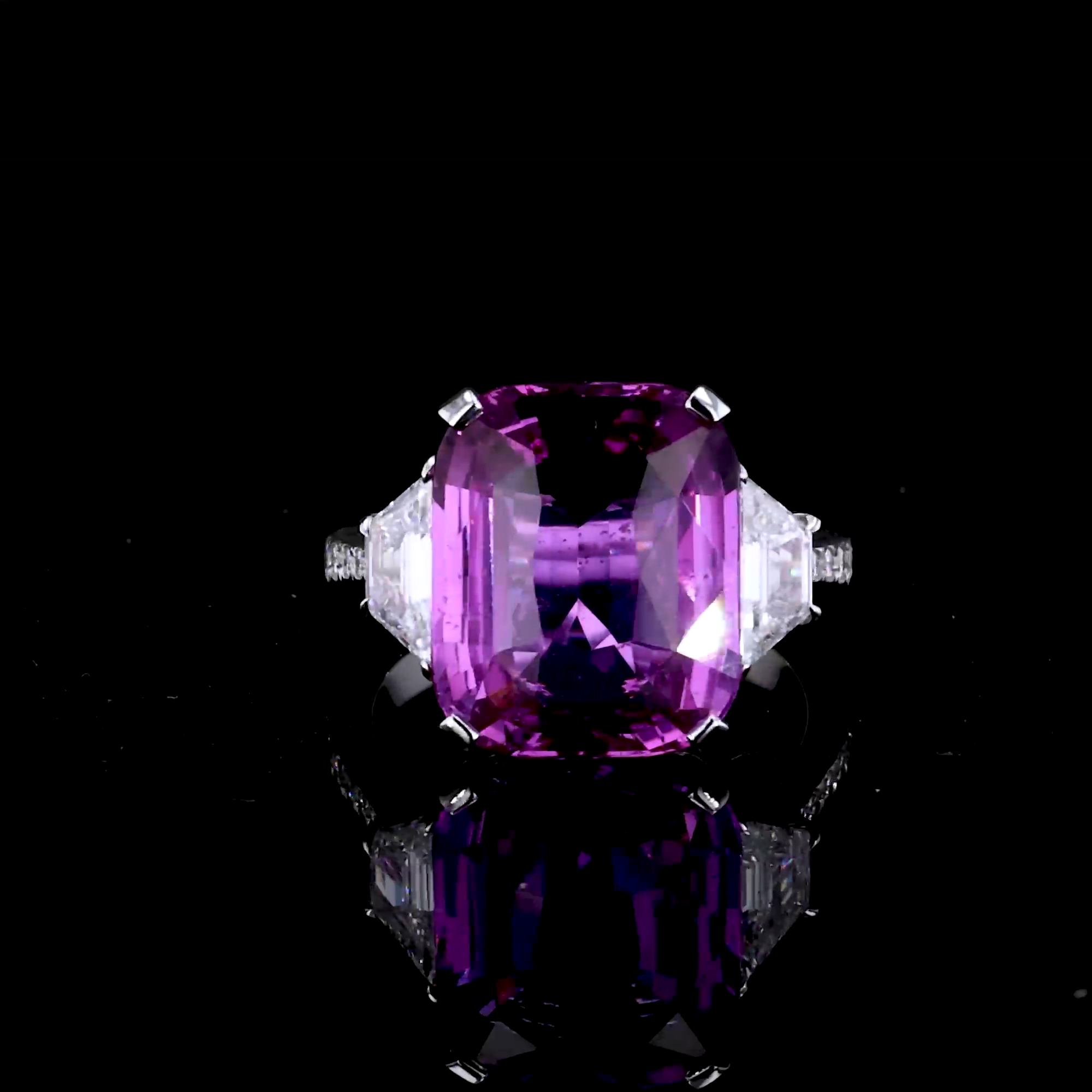 Masterpiece 10.11ct Madagascan Sapphire and Diamond Ring in 18ct White Gold
