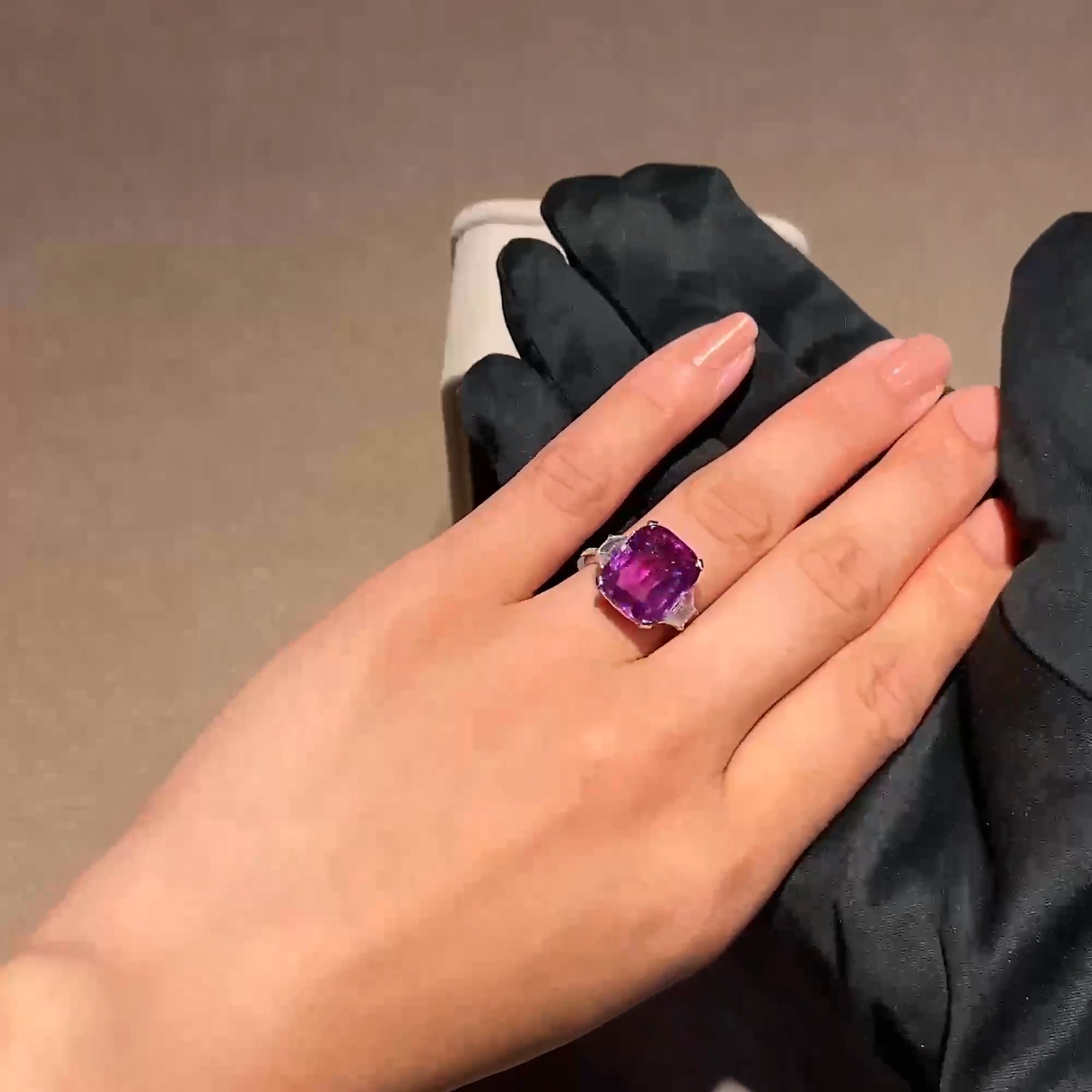 Masterpiece 10.11ct Madagascan Sapphire and Diamond Ring in 18ct White Gold