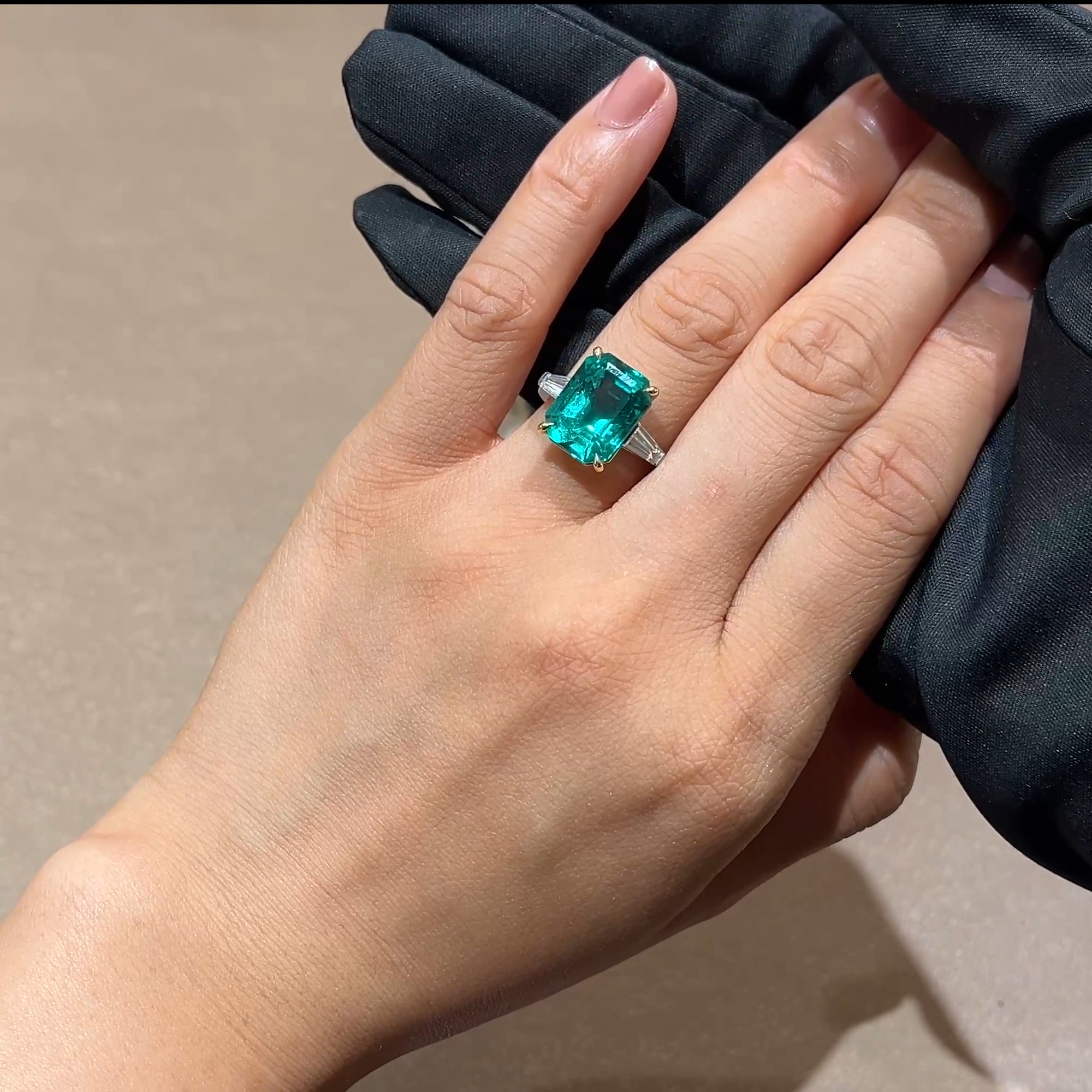 Masterpiece Regency 5.95ct Muzo Emerald and Diamond Ring in Platinum & 18ct Yellow Gold