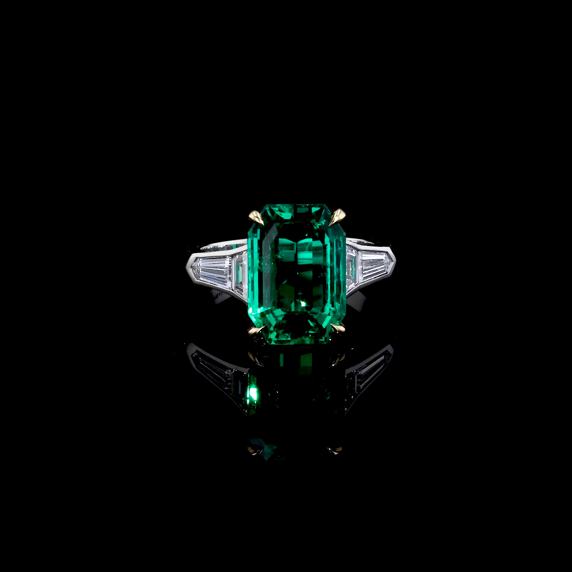 Masterpiece 5.55ct Muzo Emerald and Diamond Solitaire Ring in Platinum