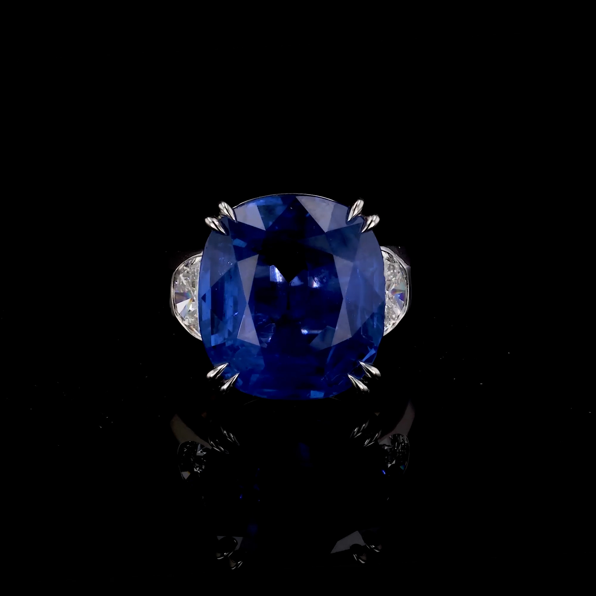 Masterpiece 16.04ct Burmese Sapphire and Diamond Ring in Platinum