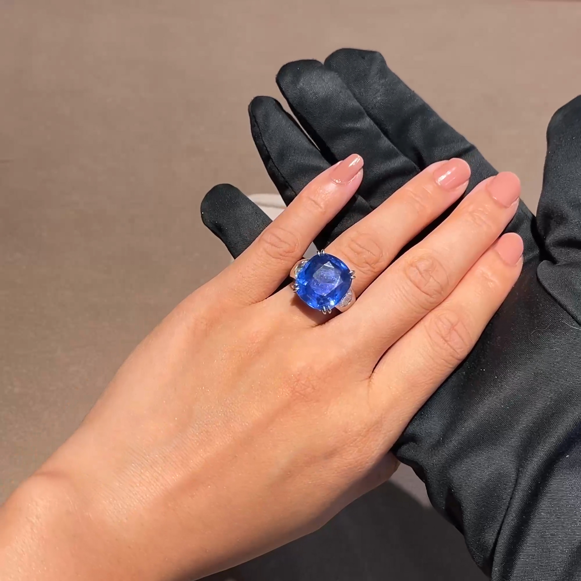 Masterpiece 16.04ct Burmese Sapphire and Diamond Ring in Platinum