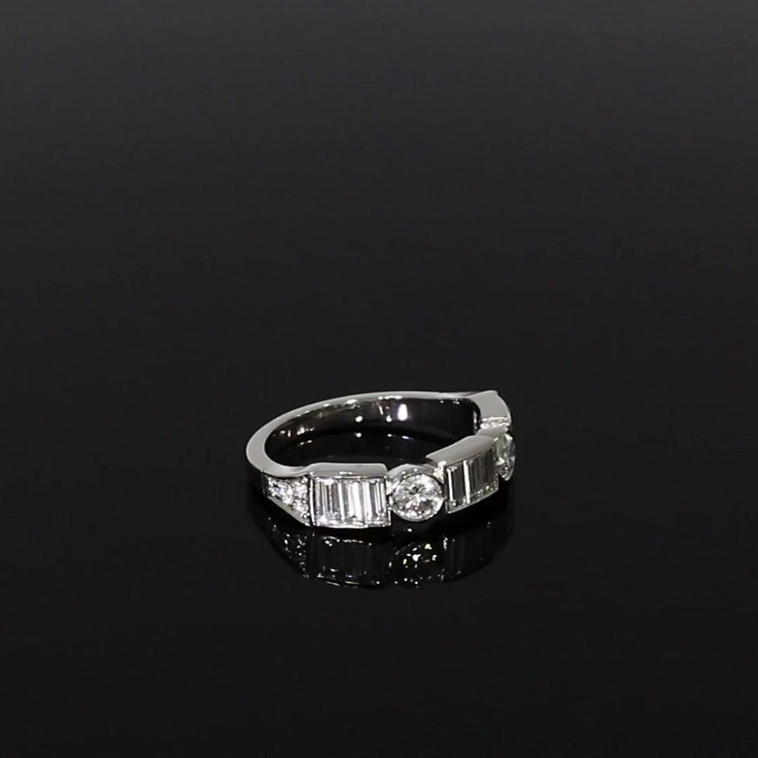 Antrobus 1.45ct Diamond Half Eternity Ring in Platinum