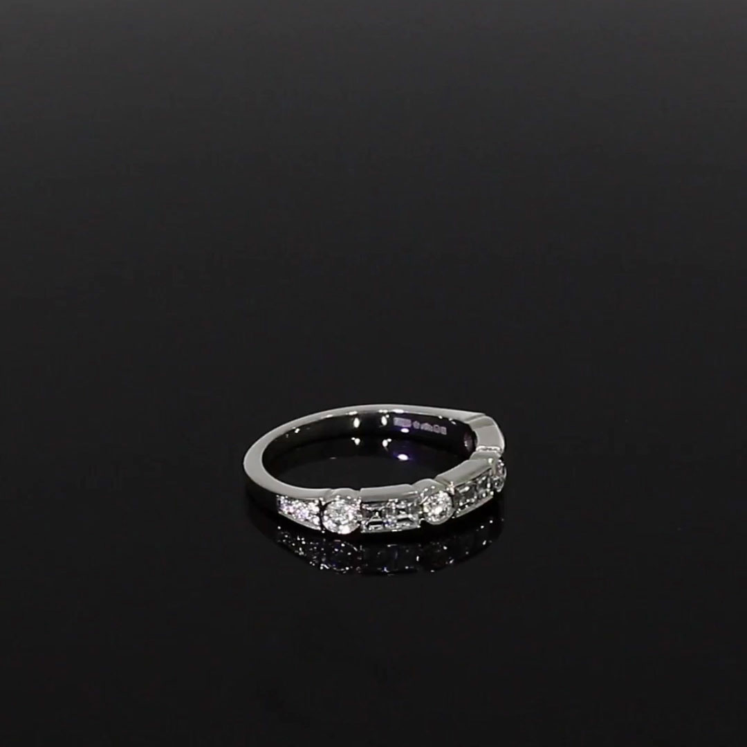 Antrobus Diamond Half Eternity Ring 0.74ct in Platinum