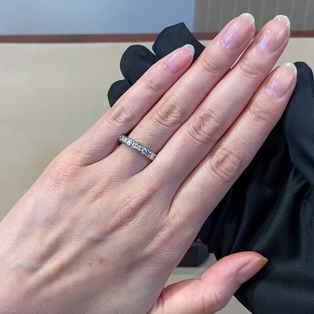 Antrobus Diamond Half Eternity Ring 0.74ct in Platinum