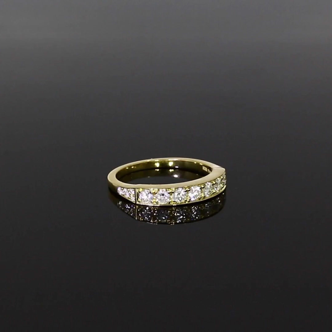 Antrobus 0.52ct Diamond Half Eternity Ring in 18ct Yellow Gold
