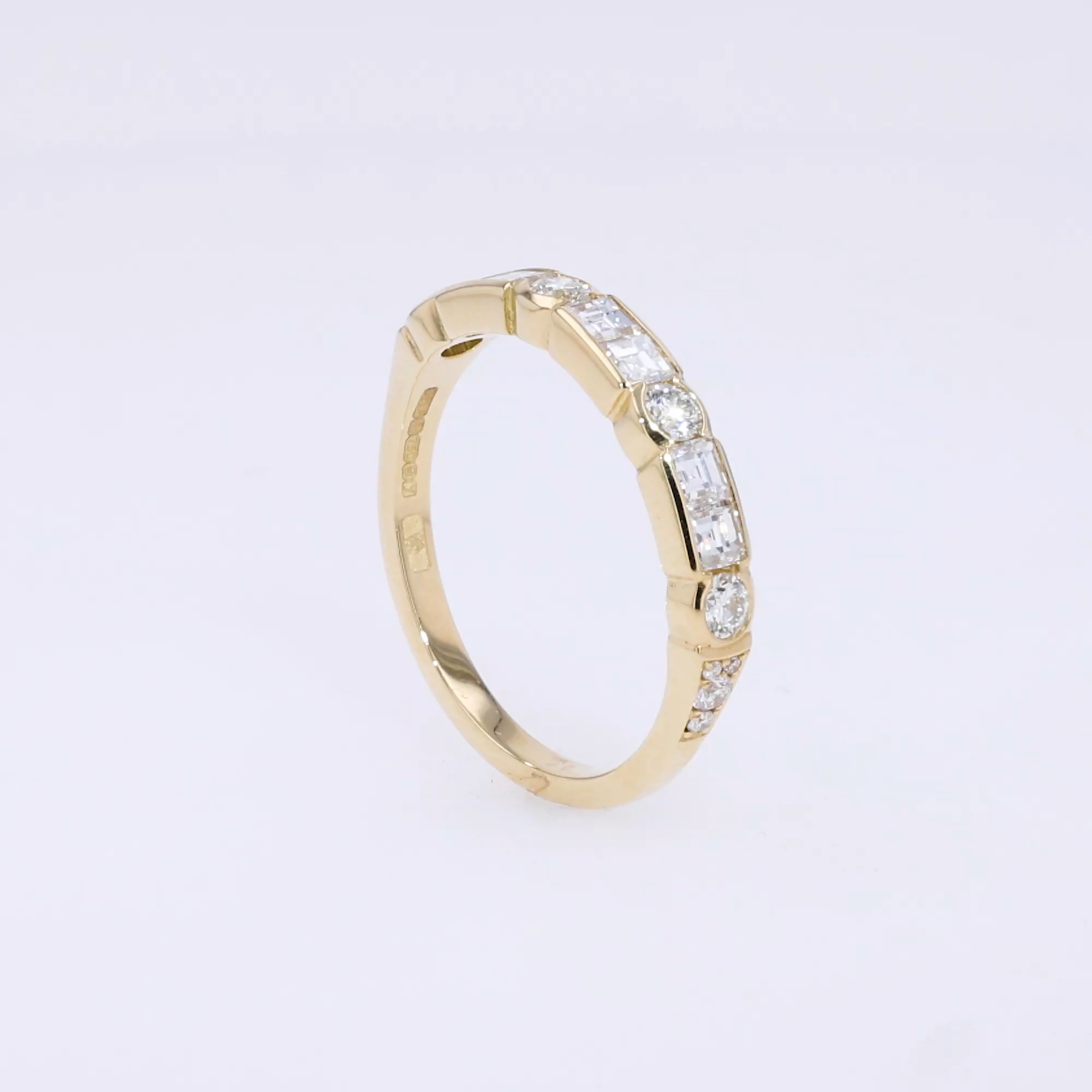 Antrobus 0.82ct Diamond Half Eternity Ring in 18ct Yellow Gold