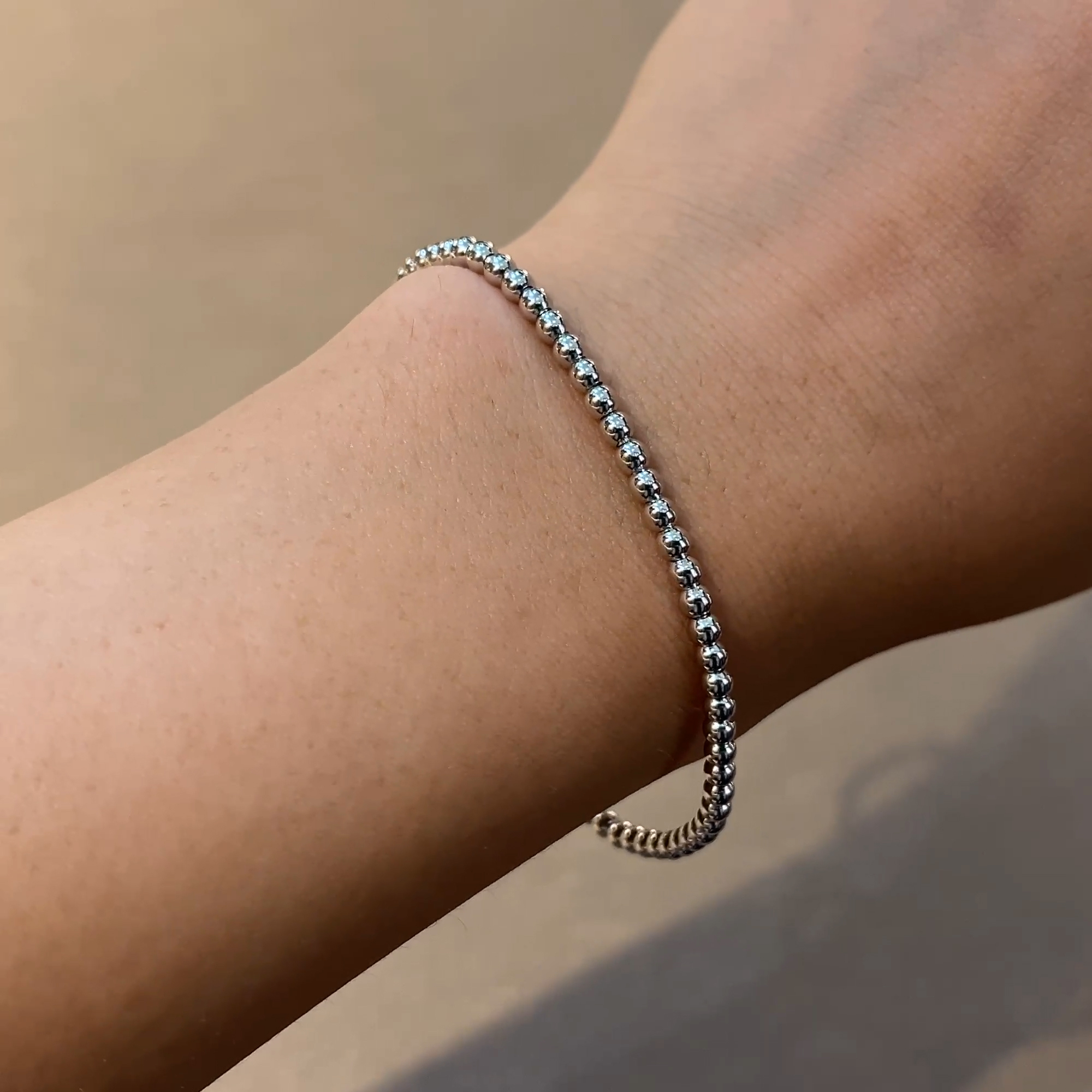Bohemia Plain Bangle in 18ct White Gold