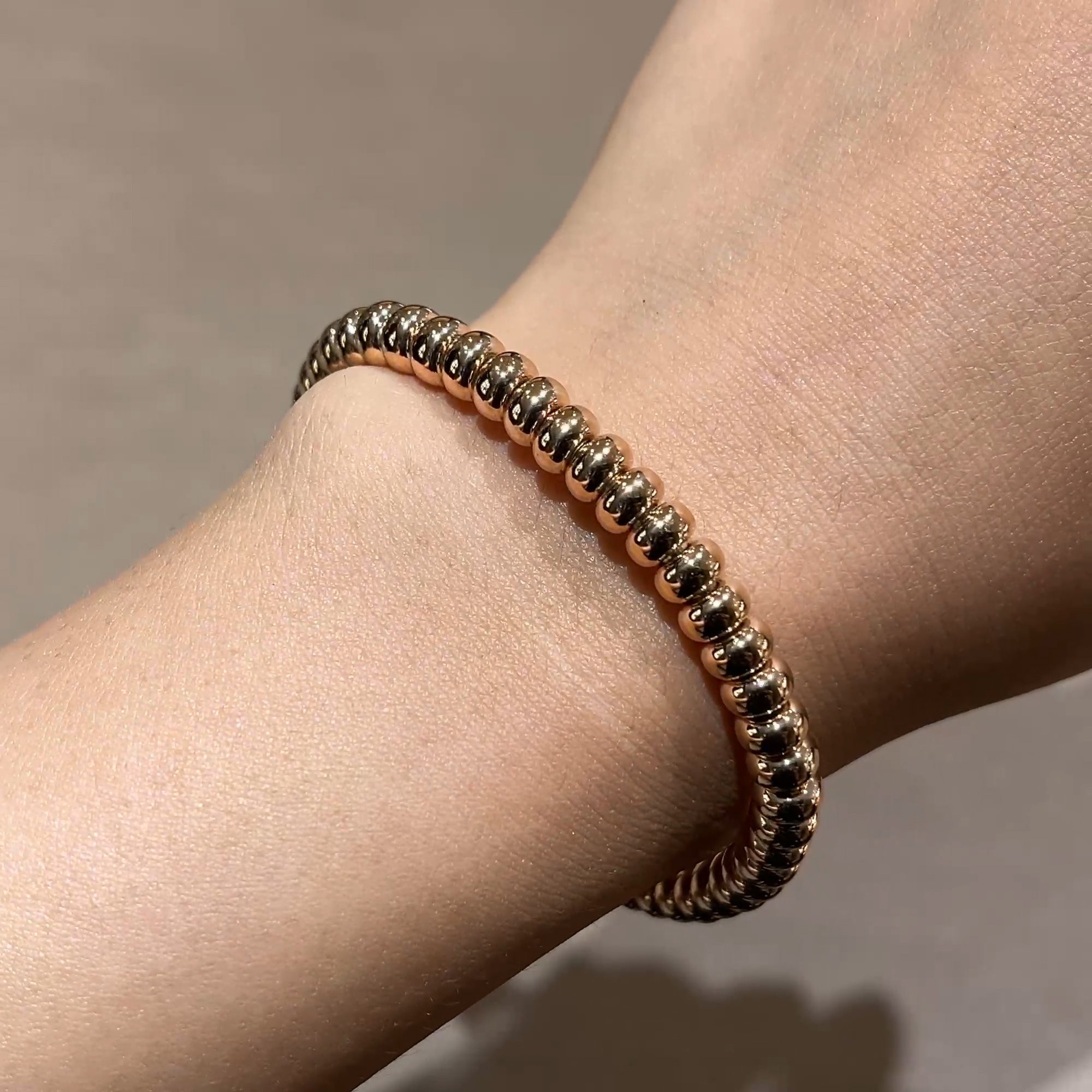 Bohemia Large Rondell Expandable Bracelet in 18ct Rose Gold