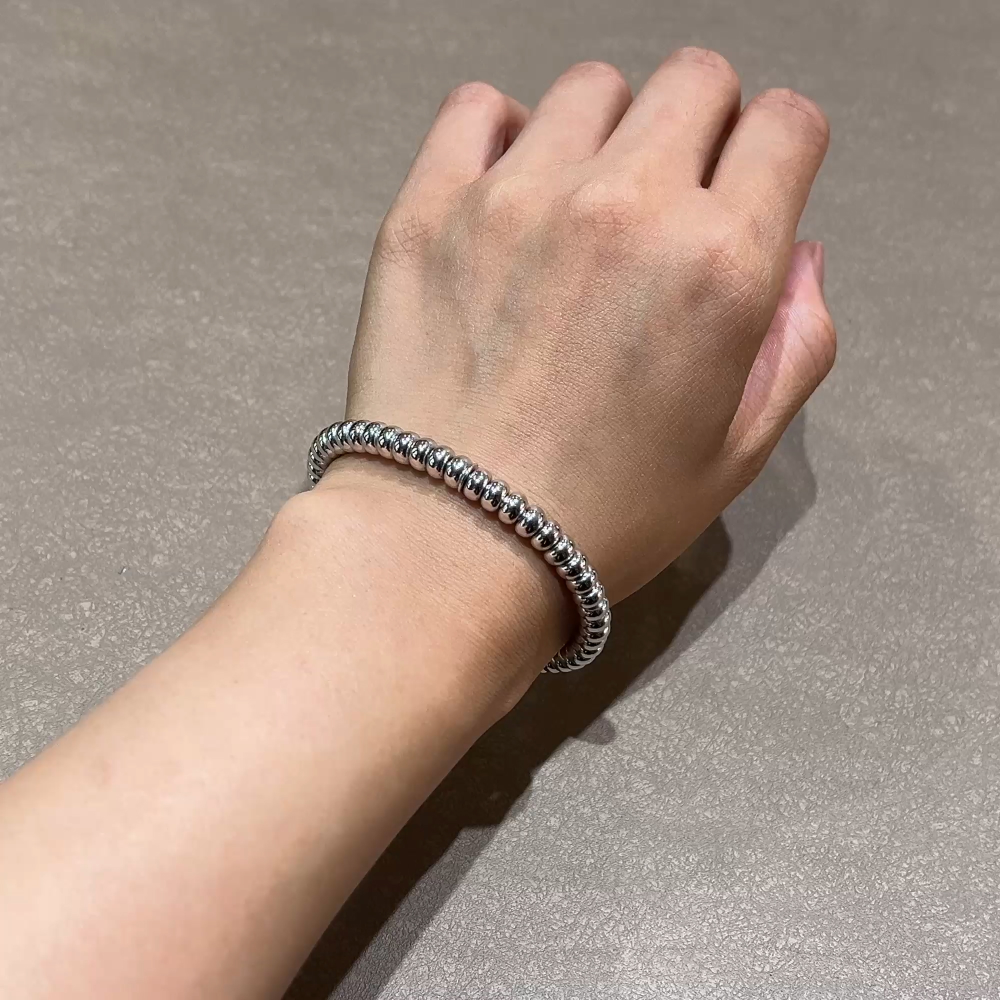 Bohemia Large Rondell Expandable Bracelet in 18ct White Gold