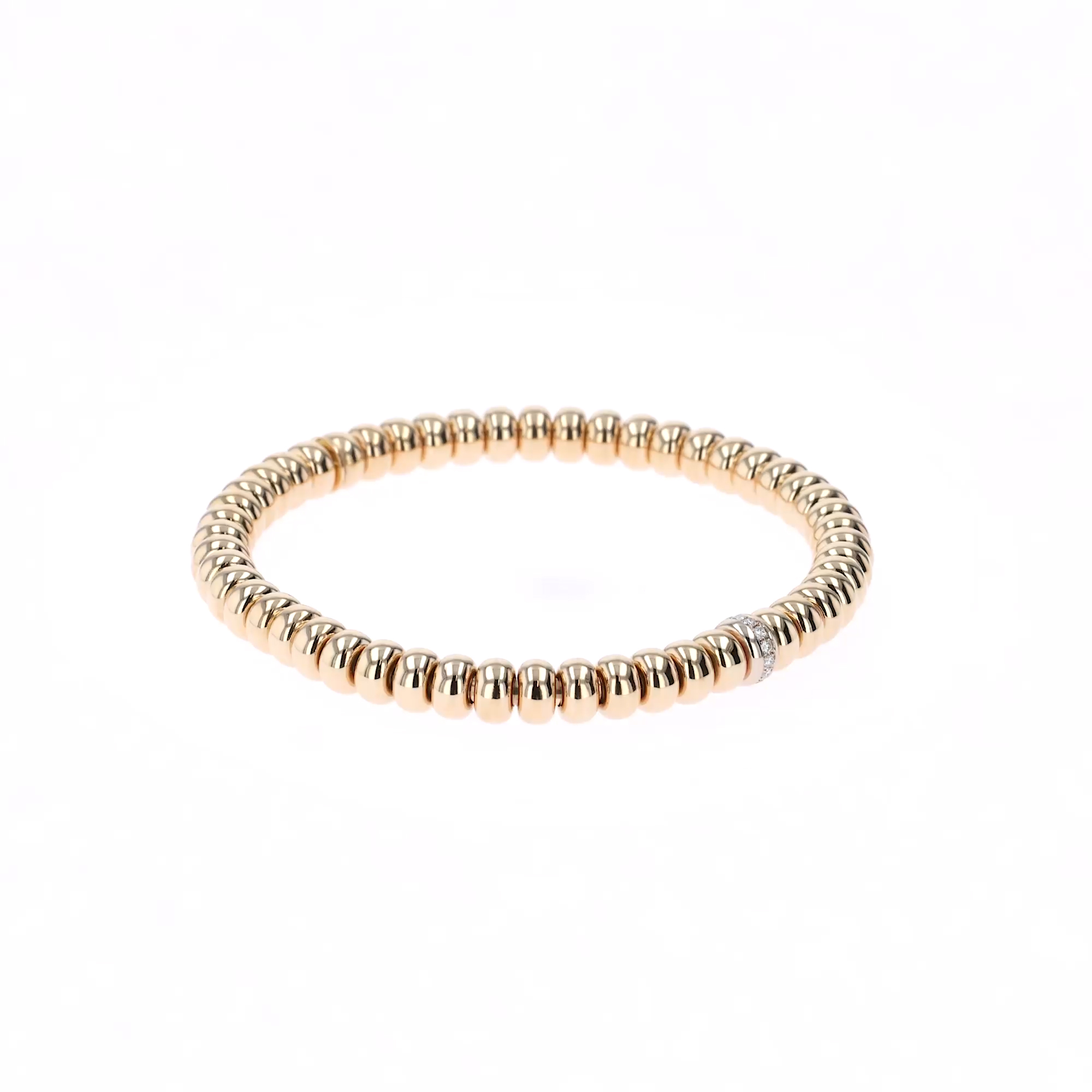 Bohemia 0.14ct Large Expandable Diamond Bracelet in 18ct Yellow Gold
