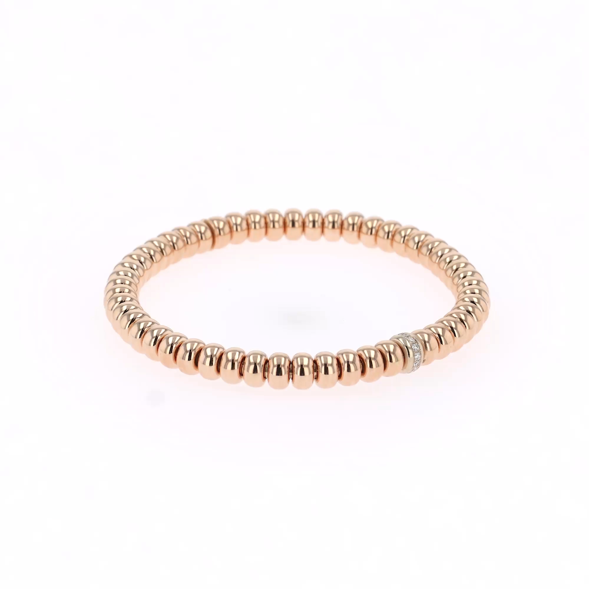 Bohemia 0.14ct Large Expandable Diamond Bracelet in 18ct Rose Gold