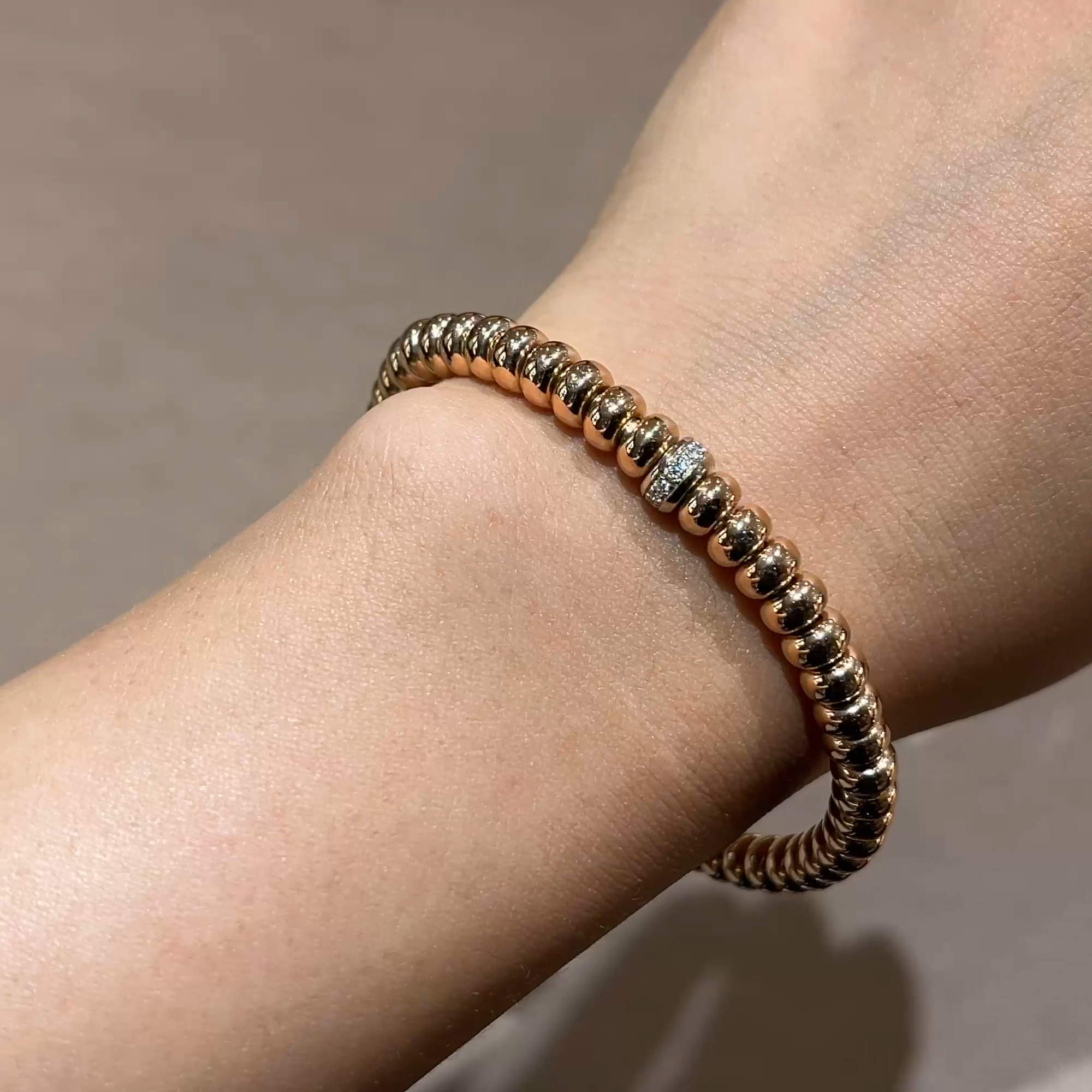 Bohemia 0.14ct Large Expandable Diamond Bracelet in 18ct Rose Gold