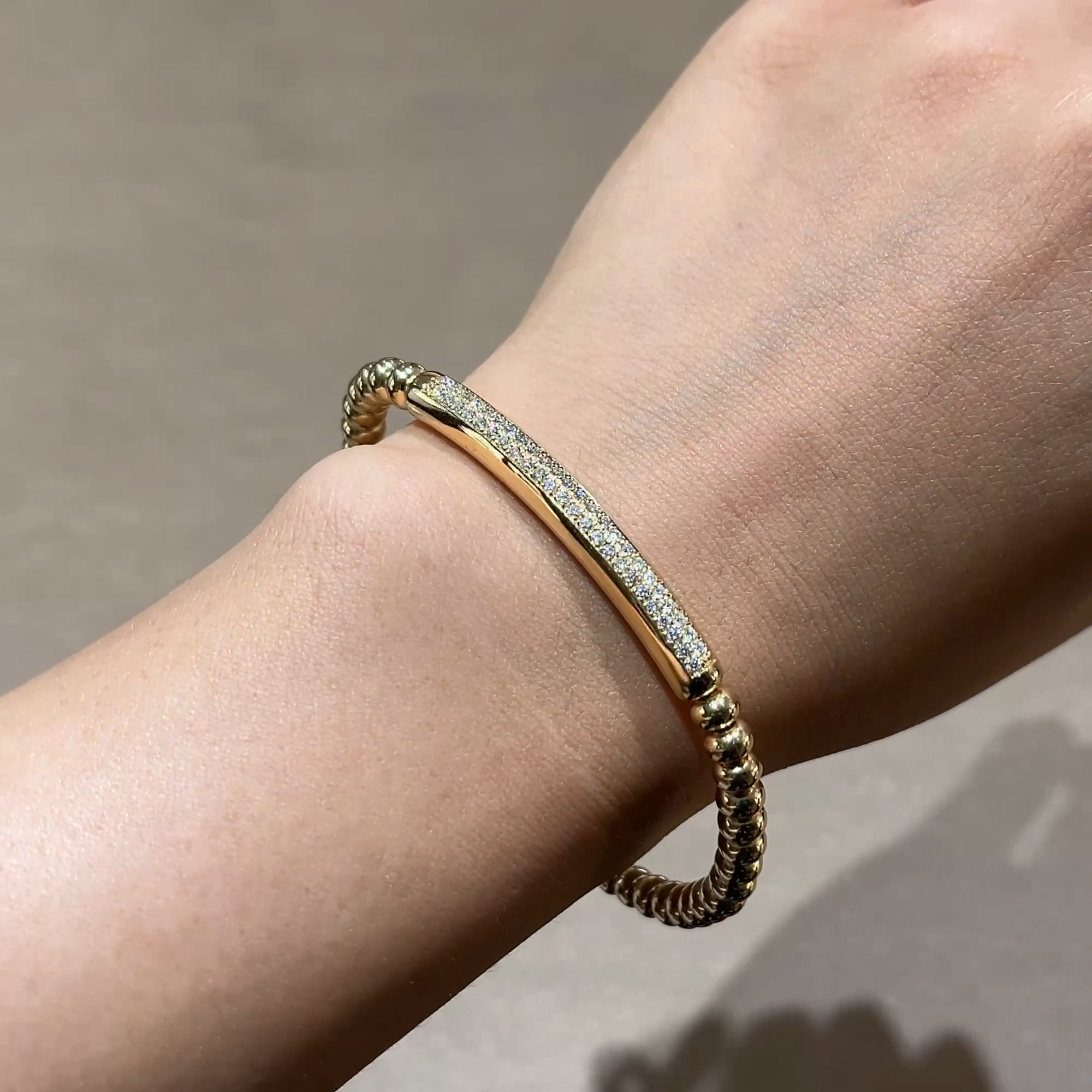 Bohemia 0.53ct Large Expandable Diamond Bracelet in 18ct Yellow Gold