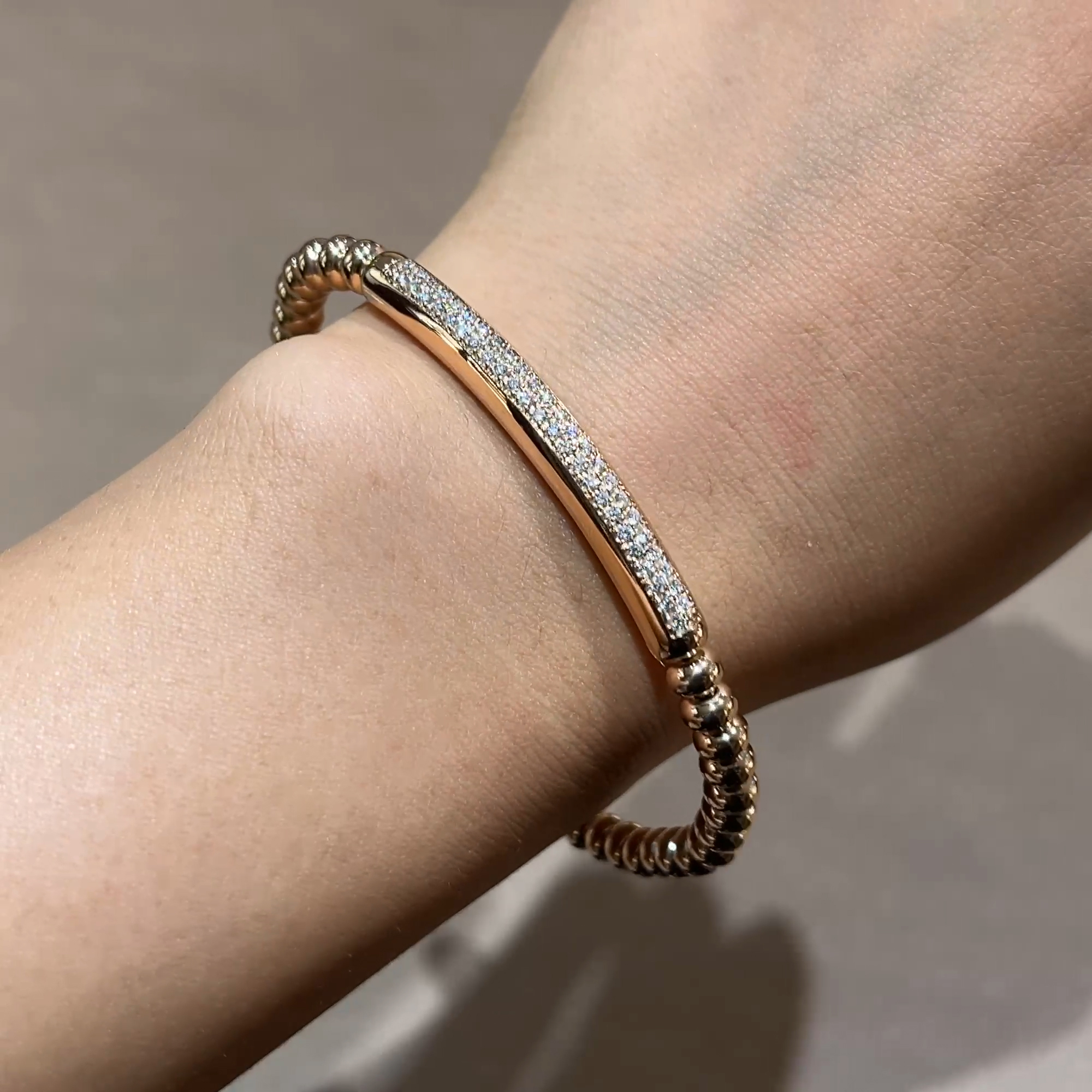 Bohemia 0.53ct Large Expandable Diamond Bracelet in 18ct Rose Gold